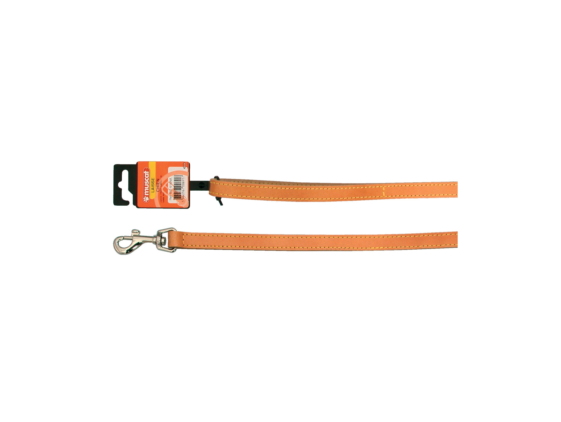Laisse cuir piqué ZOLUX l.16mm L.1m naturel