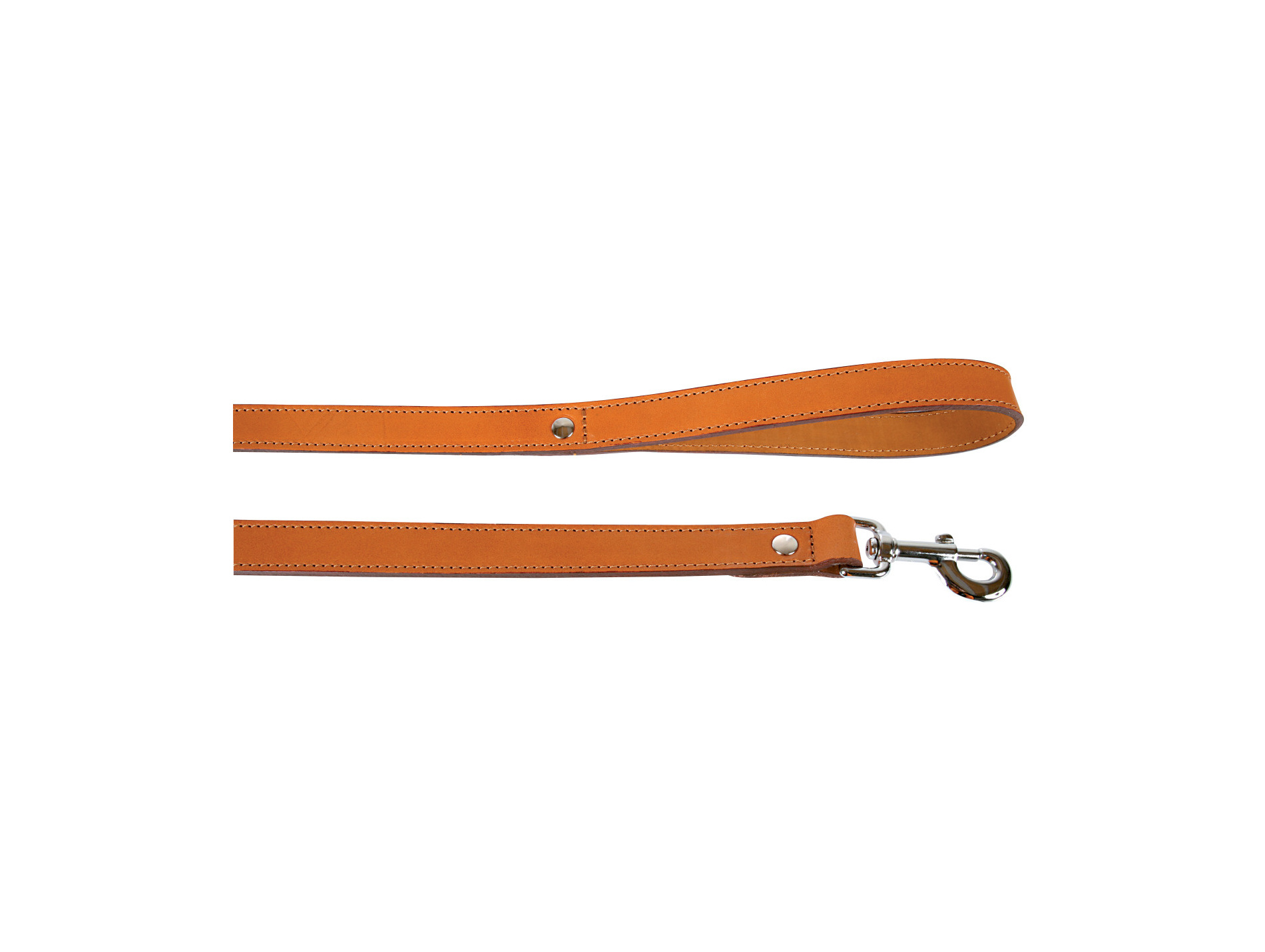Laisse cuir double 16mm L.1m naturel