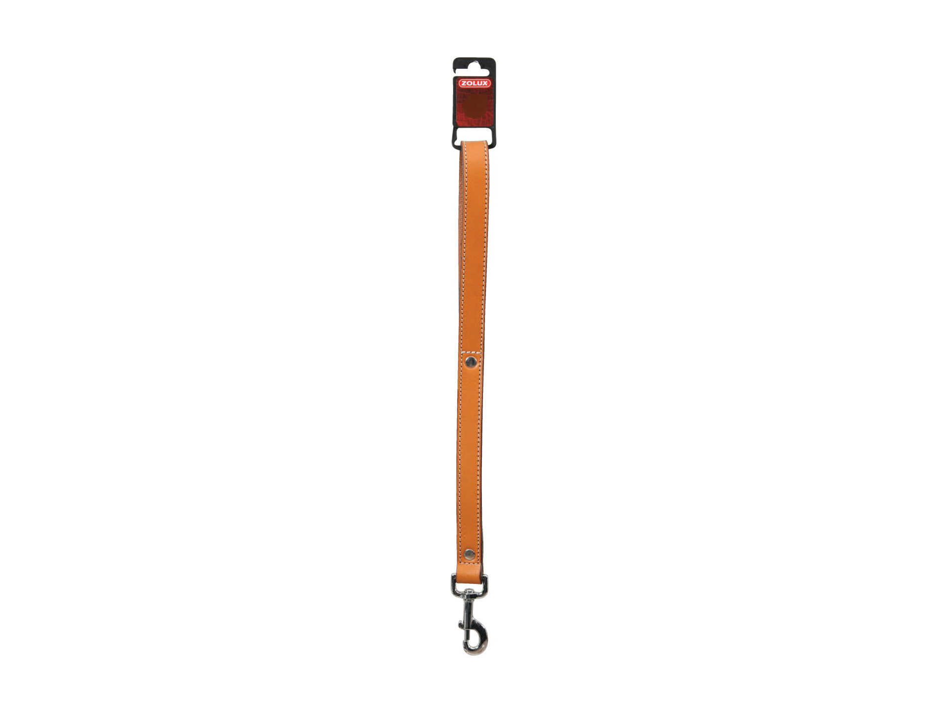 Laisse cuir double 25mm L.1m naturel