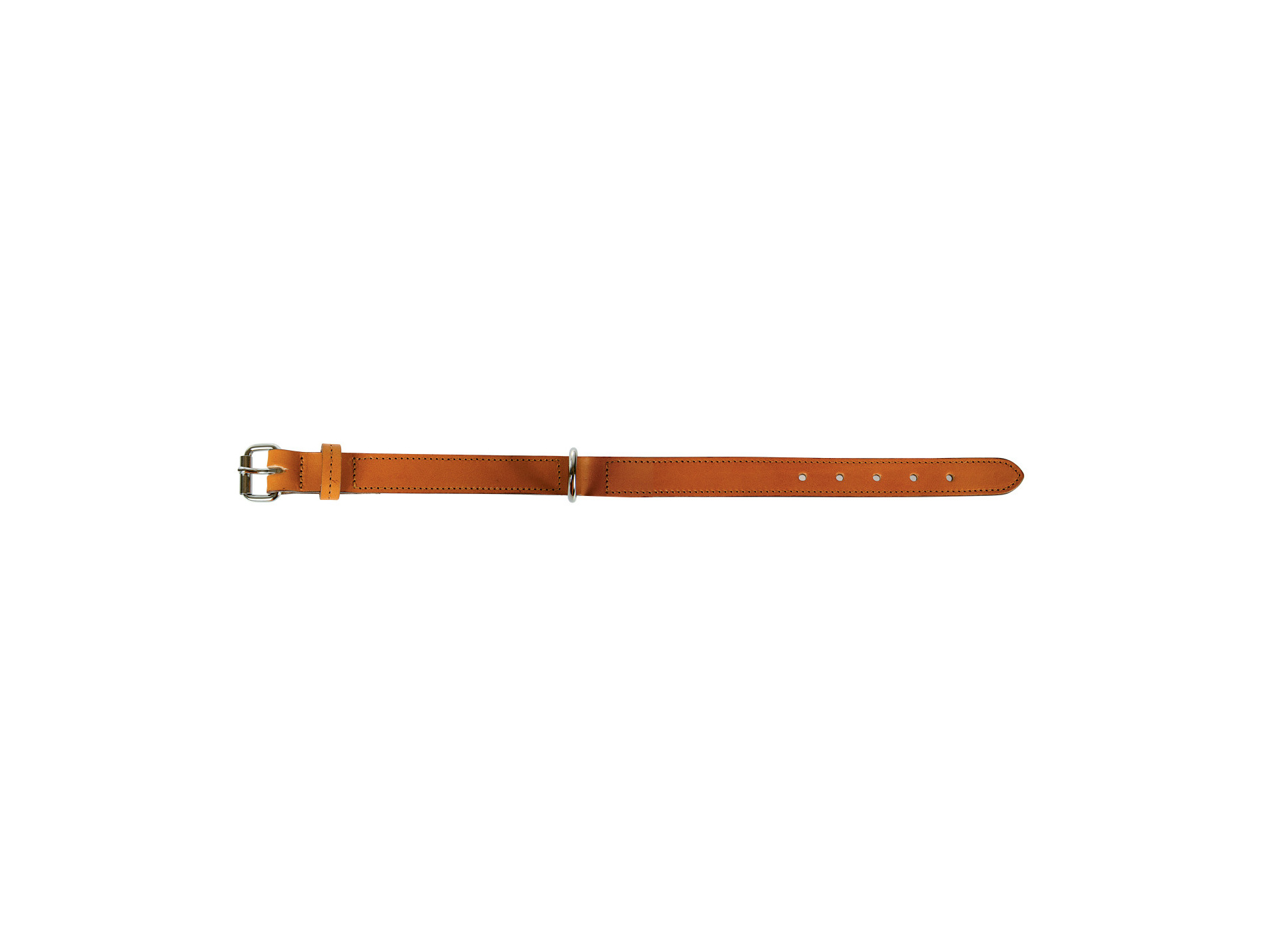 Collier cuir double ZOLUX L.60cm naturel