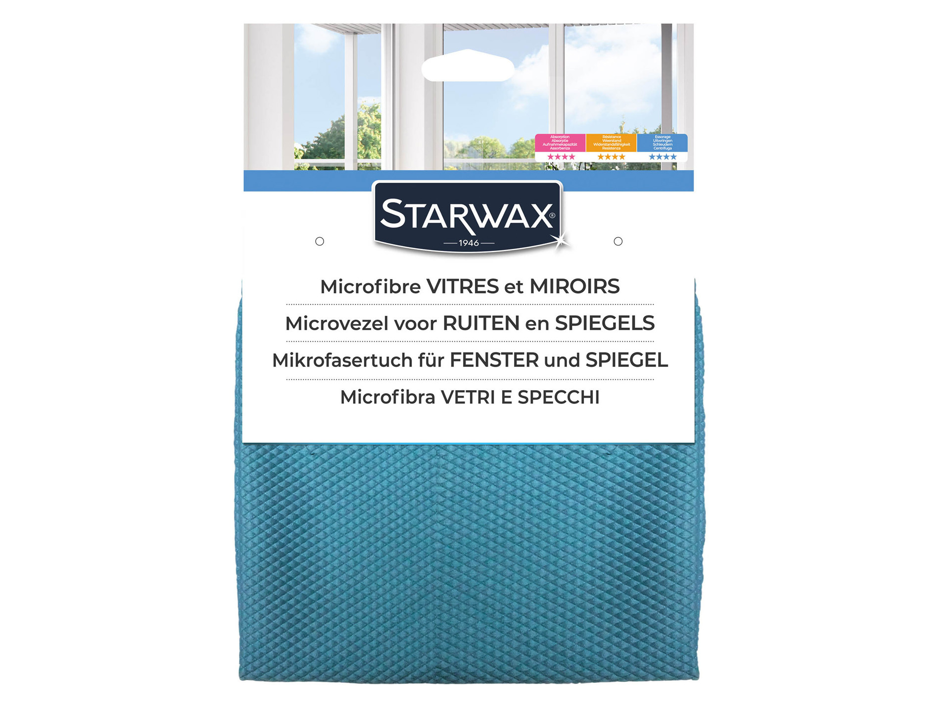Lavette microfibre spécial vitres et miroirs