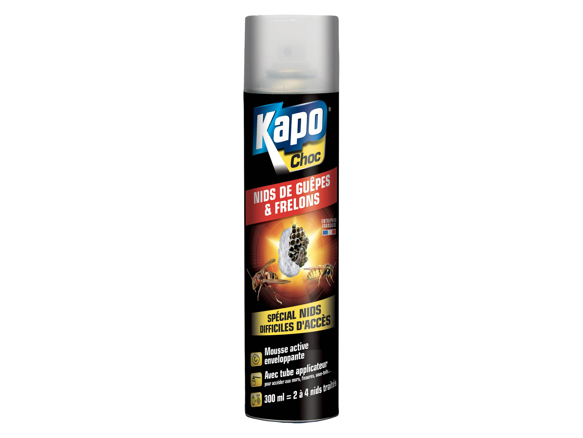 Aérosol nids de guêpes et frelons KAPO CHOC mousse 300ml