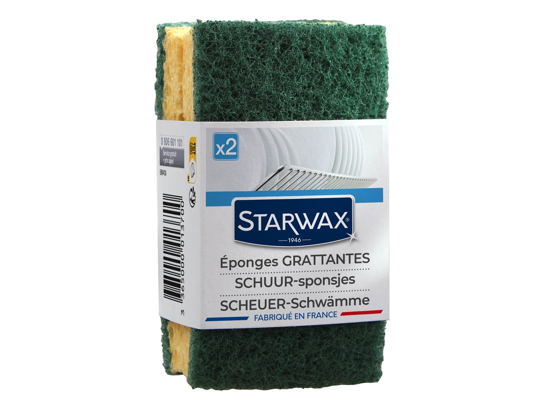 Eponge grattante x2 STARWAX