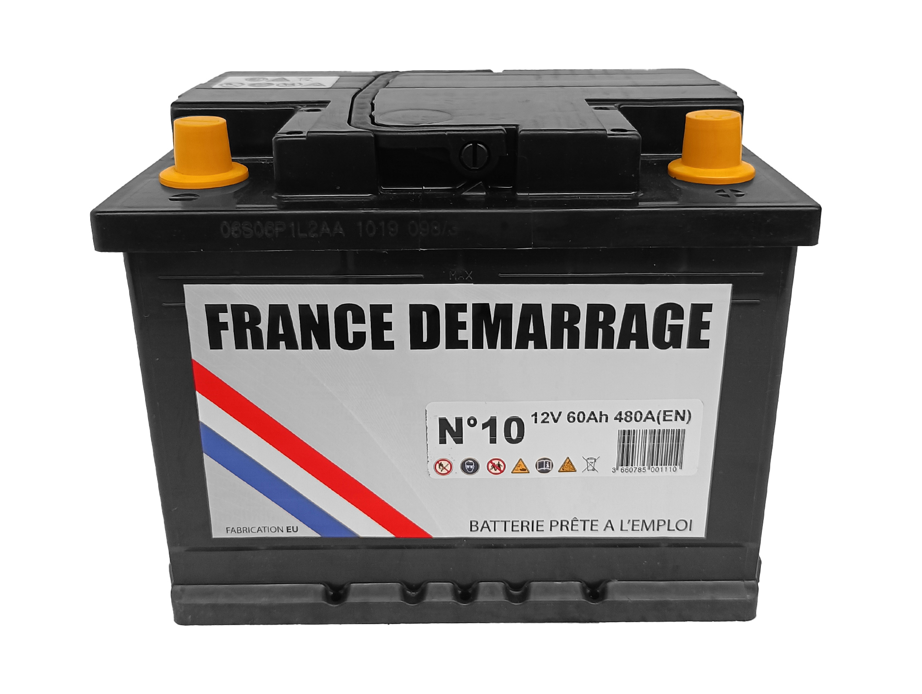 Batterie 12V N°10 55Ah 480A +D