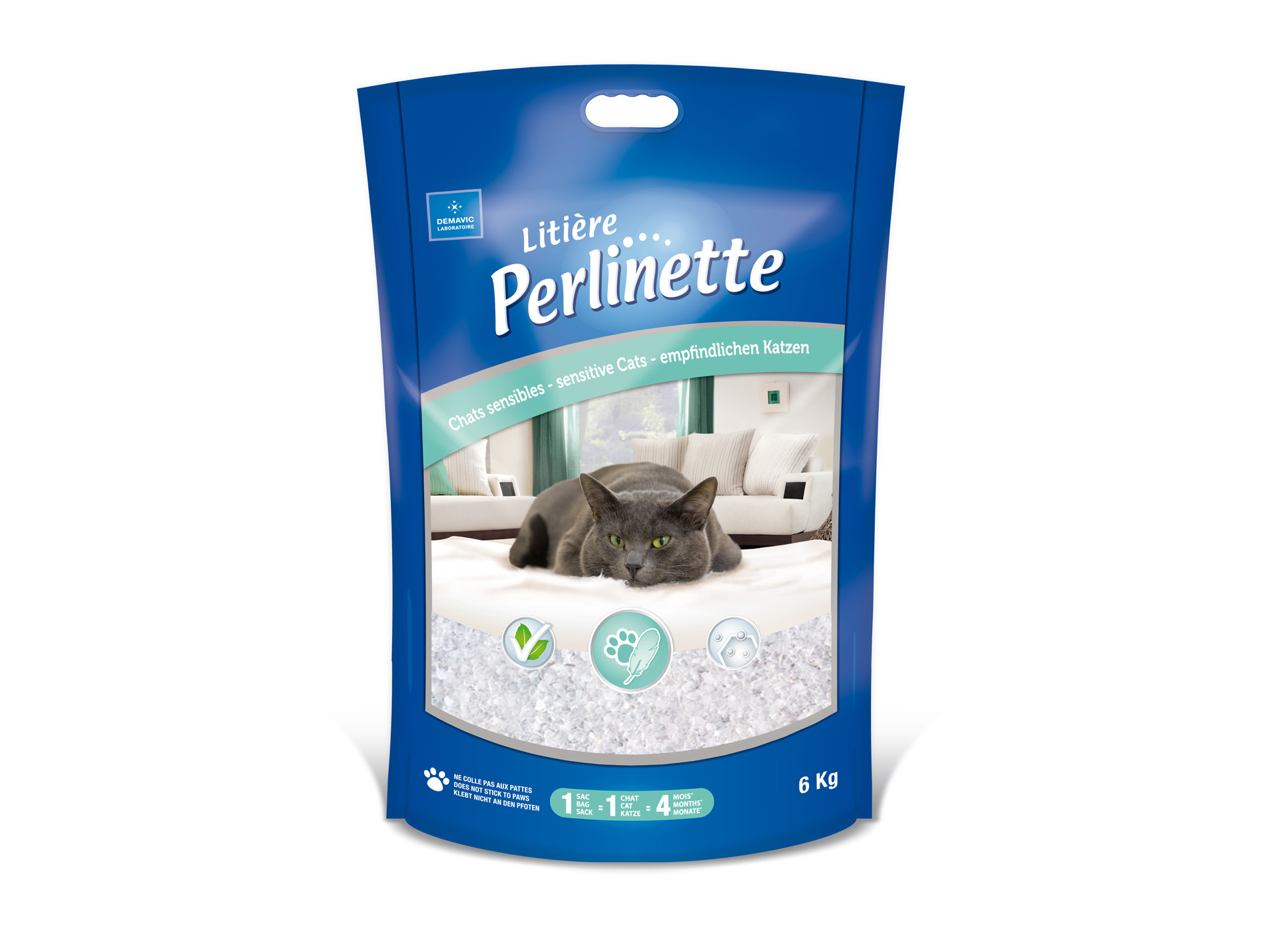 Litière Perlinette chats et NAC Demavic 6kg