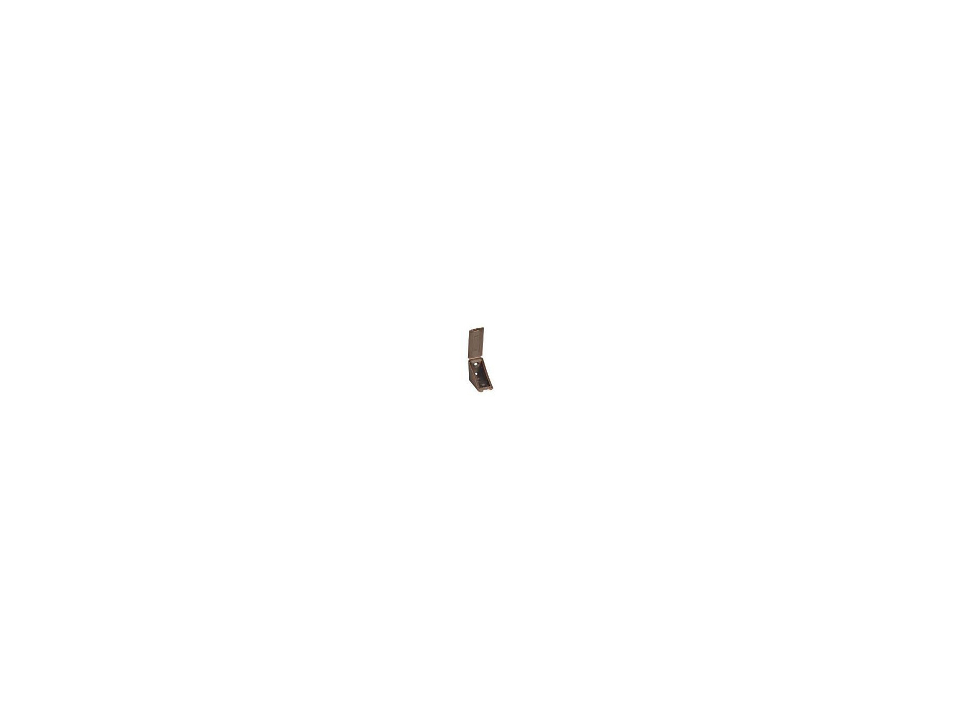 Équerre 4 trous de vis plastique brun 40x40x23mm x4