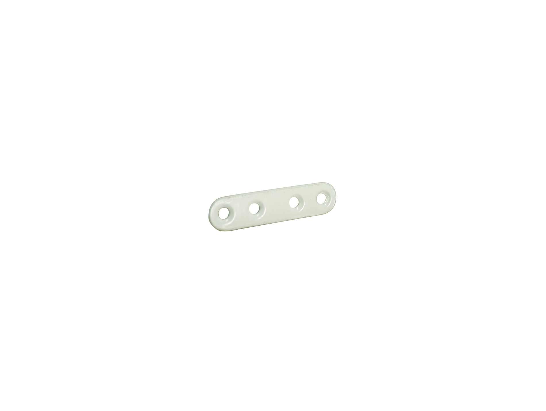 Patte d'assemblage plat acier époxy blanc 60x15mm x4