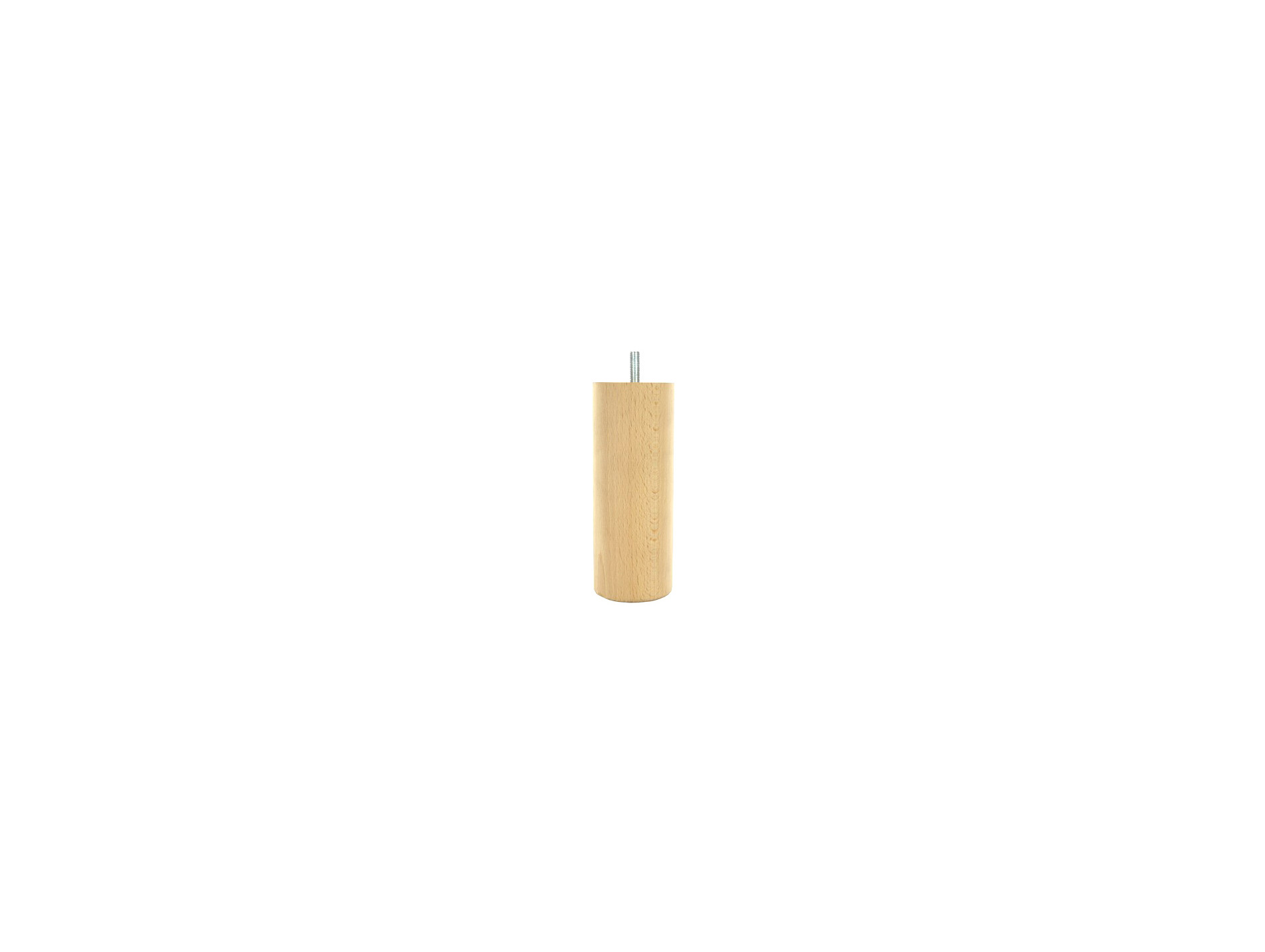 Pied cylindrique H.150mm ø58mm hêtre brut