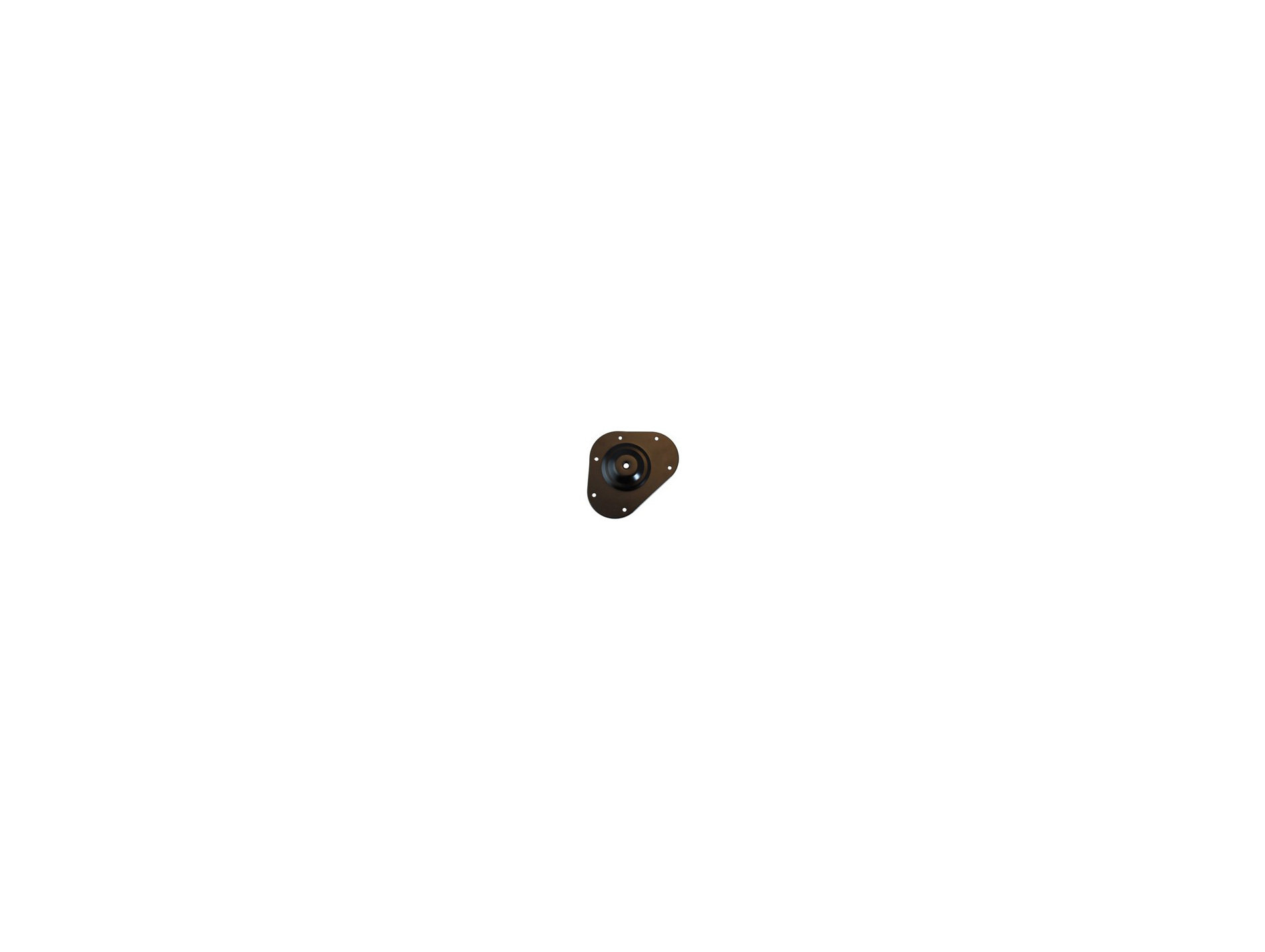 Platine de fixation M10 155x120mm acier noir