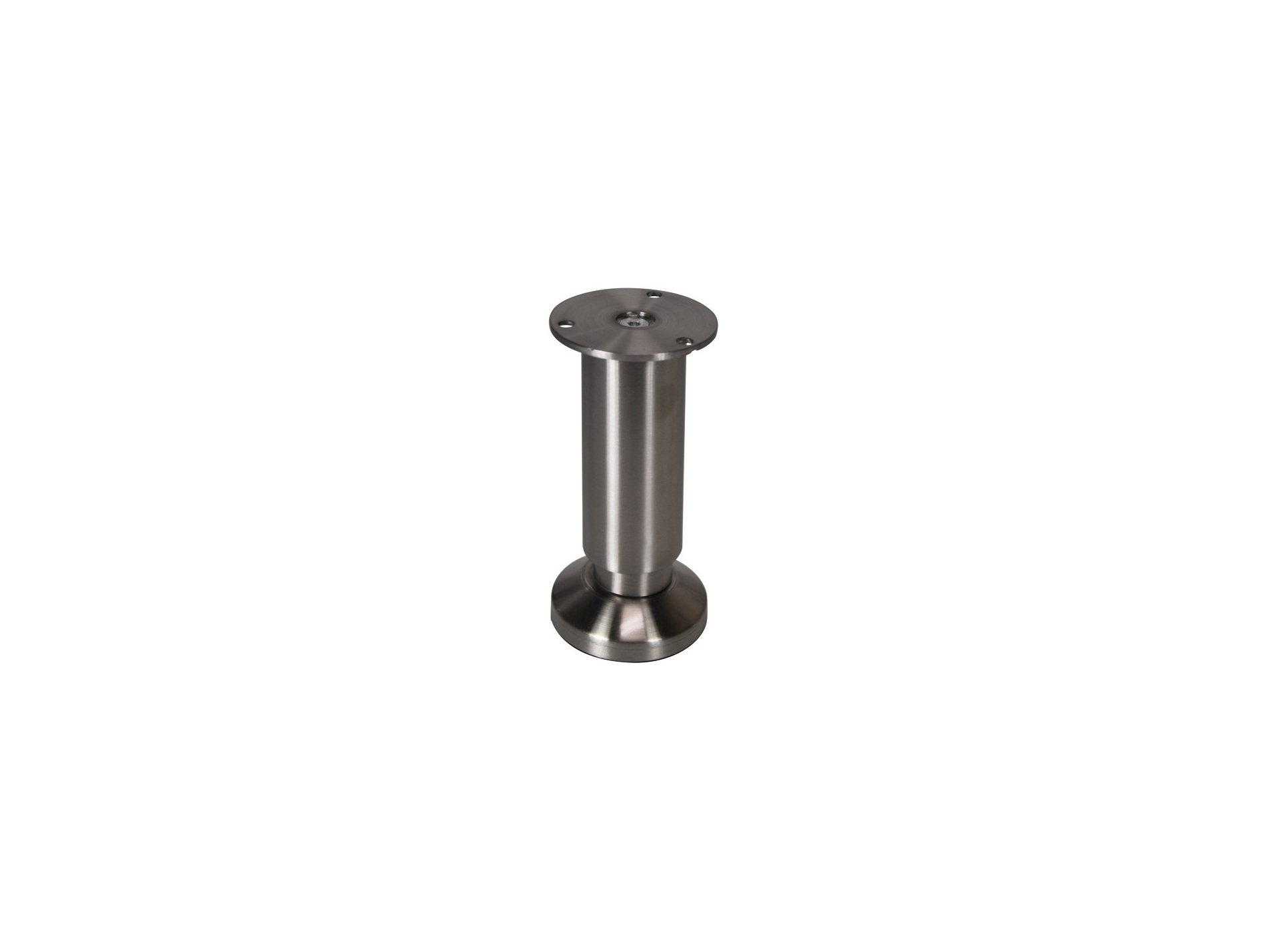 Pied rond ø38mm H.150mm vérin réglable acier inoxydable
