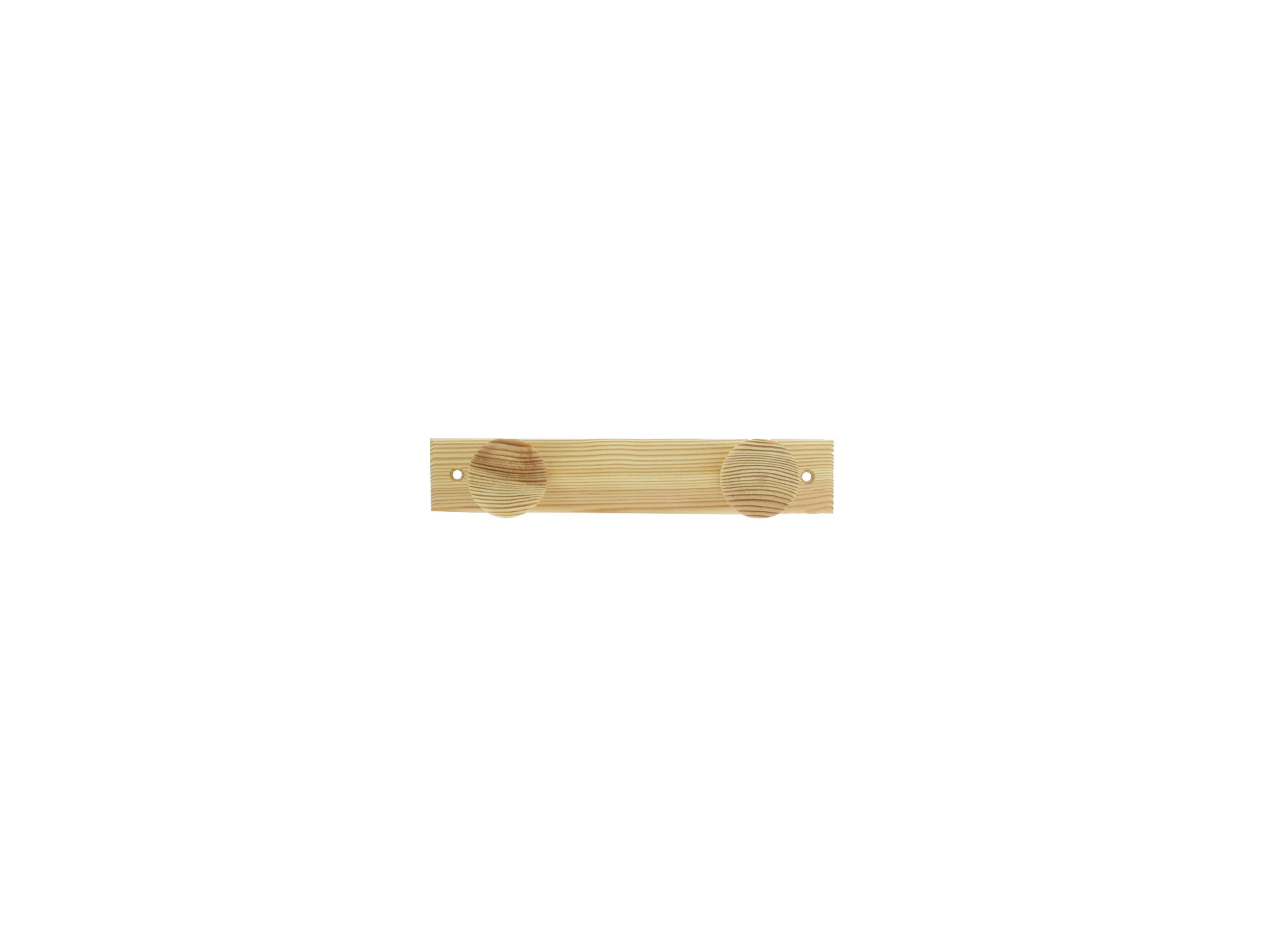 Patère classique 2 têtes pin brut