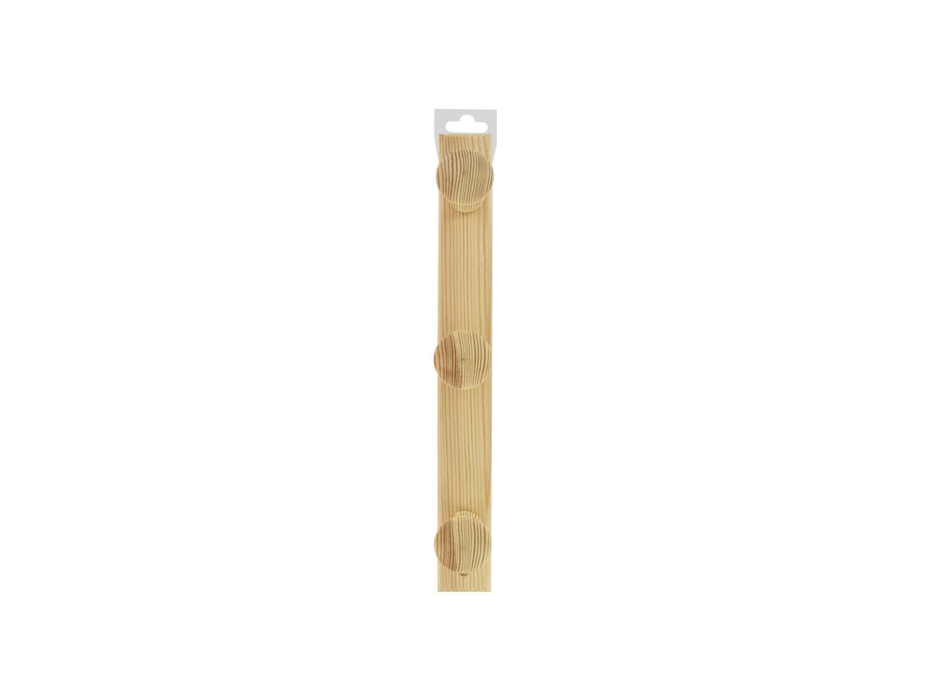 Patère classique 3 têtes pin brut