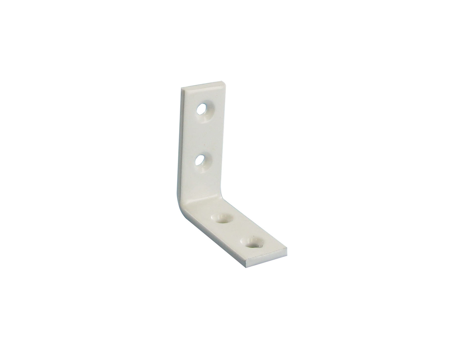 Équerre renforcée bouts carrés acier époxy blanc 50x50x20mm x25