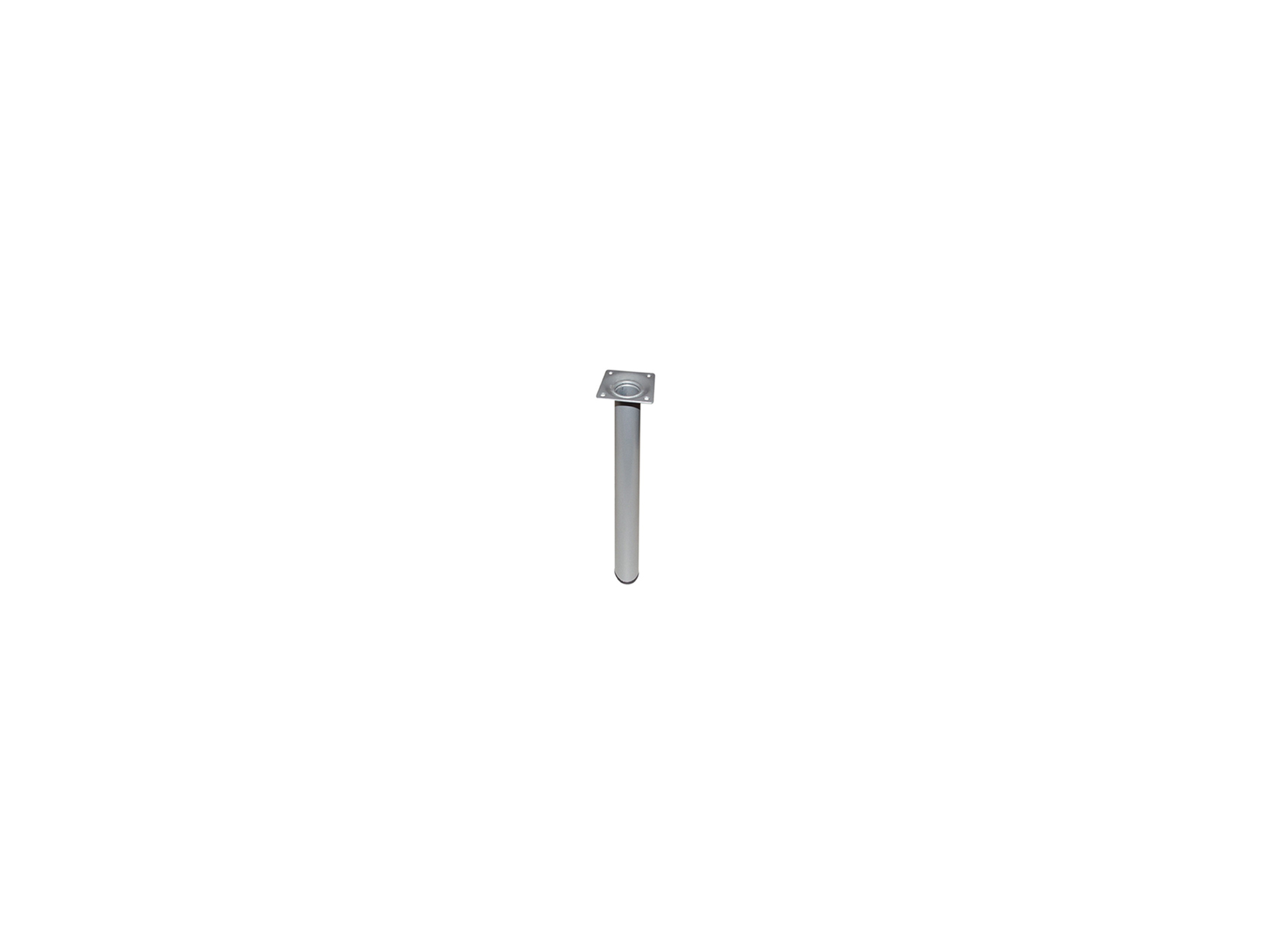 Pied à platine rond ø30mm H.700mm acier gris alu