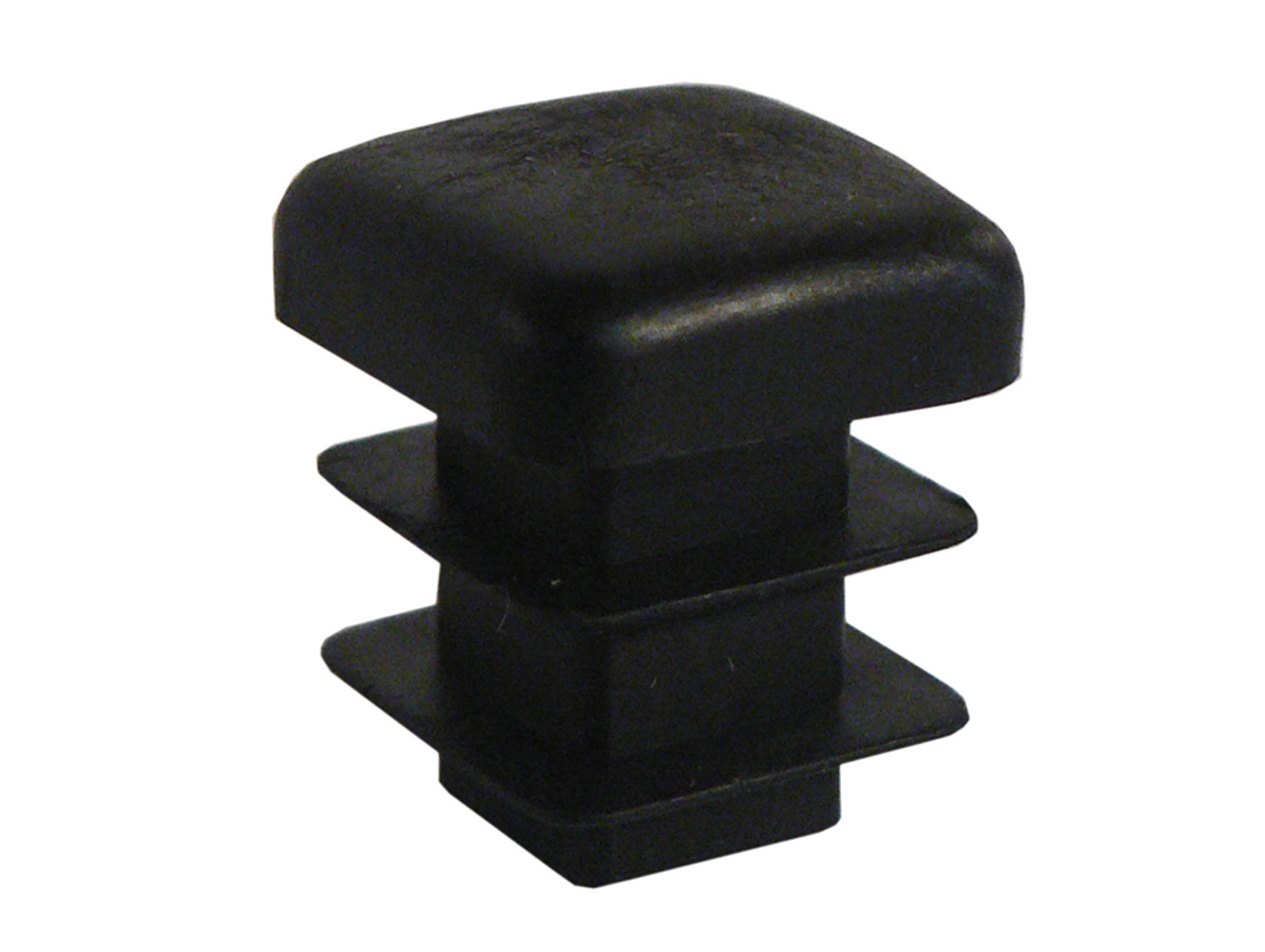 Embout carré rentrant 20x20mm plastique noir x4
