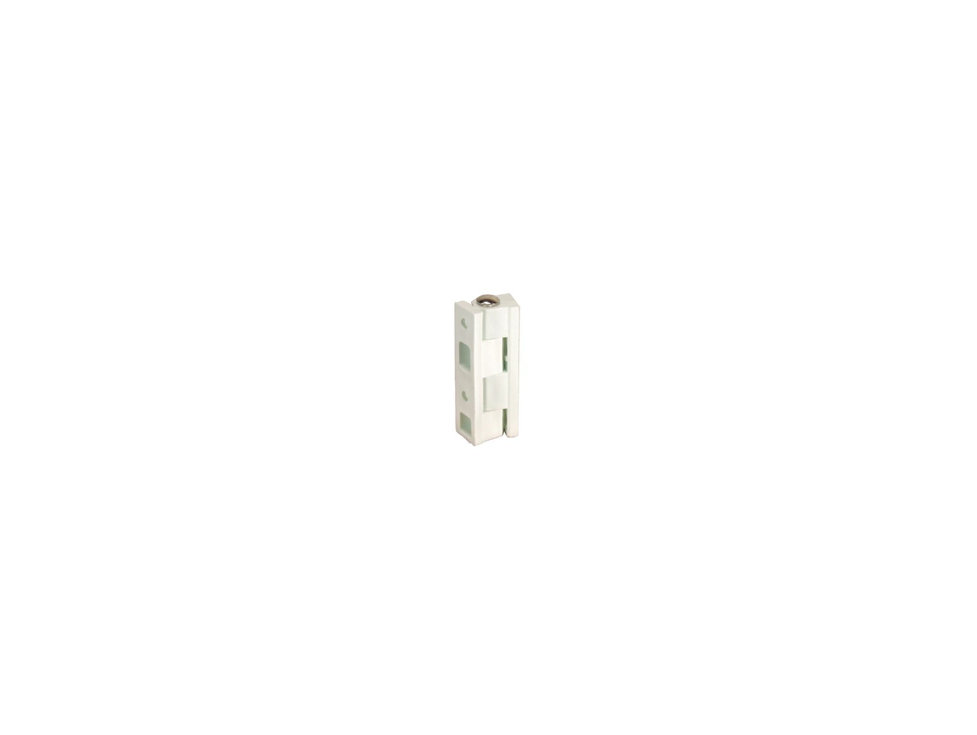 Charnière universelle 40x13mm nylon blanc x2