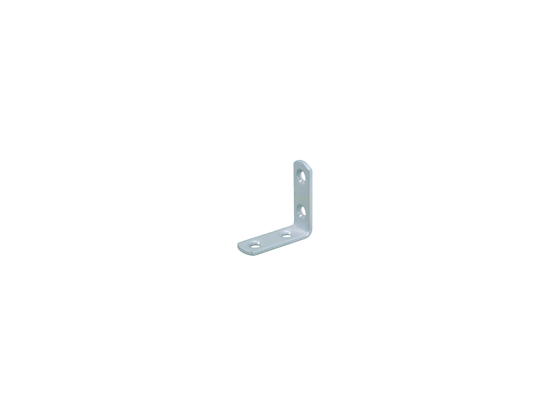 Équerre bouts ronds acier blanc 25x25x15mm x4