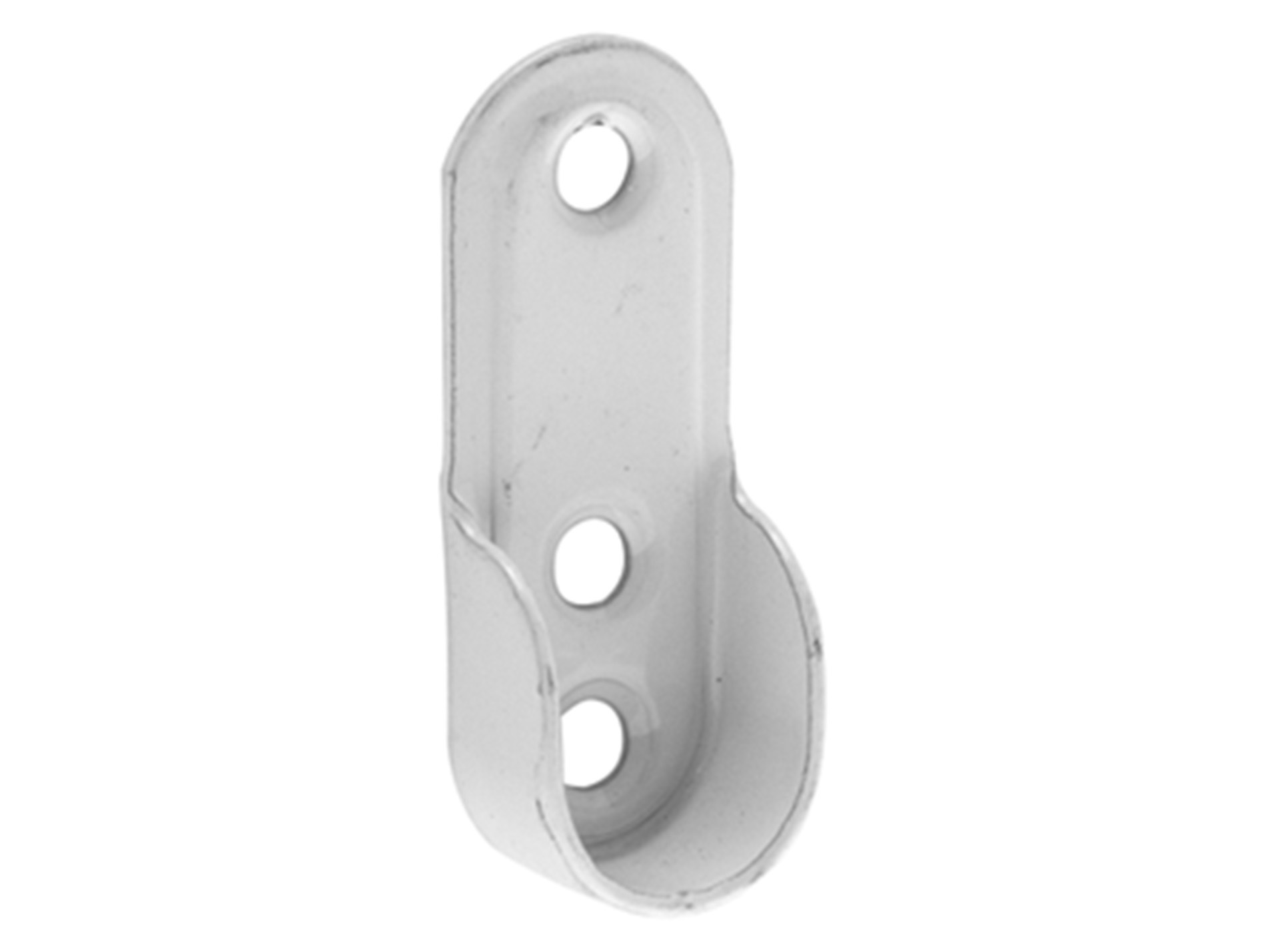 Support d'extrémité pour tube 30x15mm acier époxy blanc x2