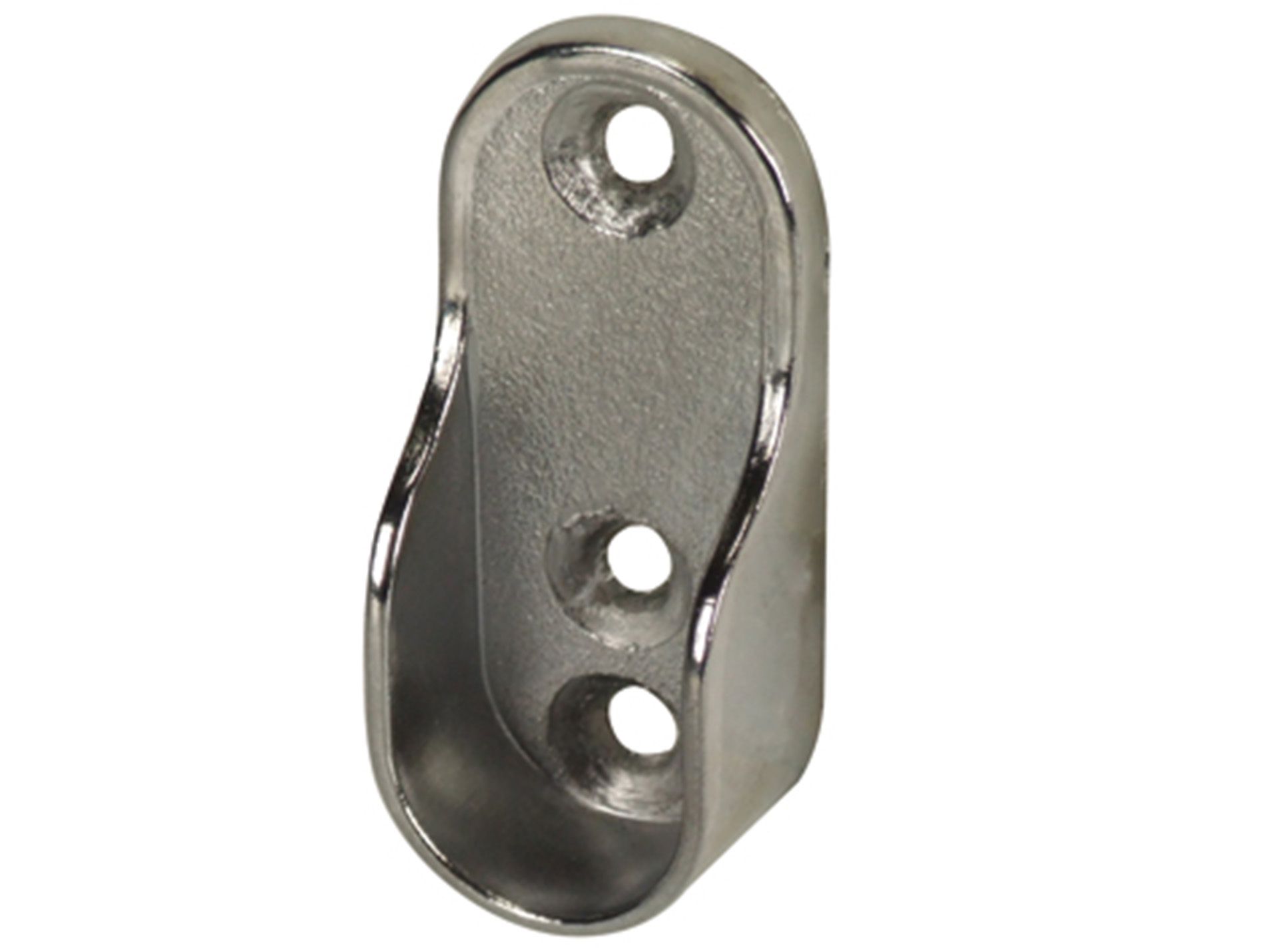 Support d'extrémité pour tube 30x15mm acier chromé x2