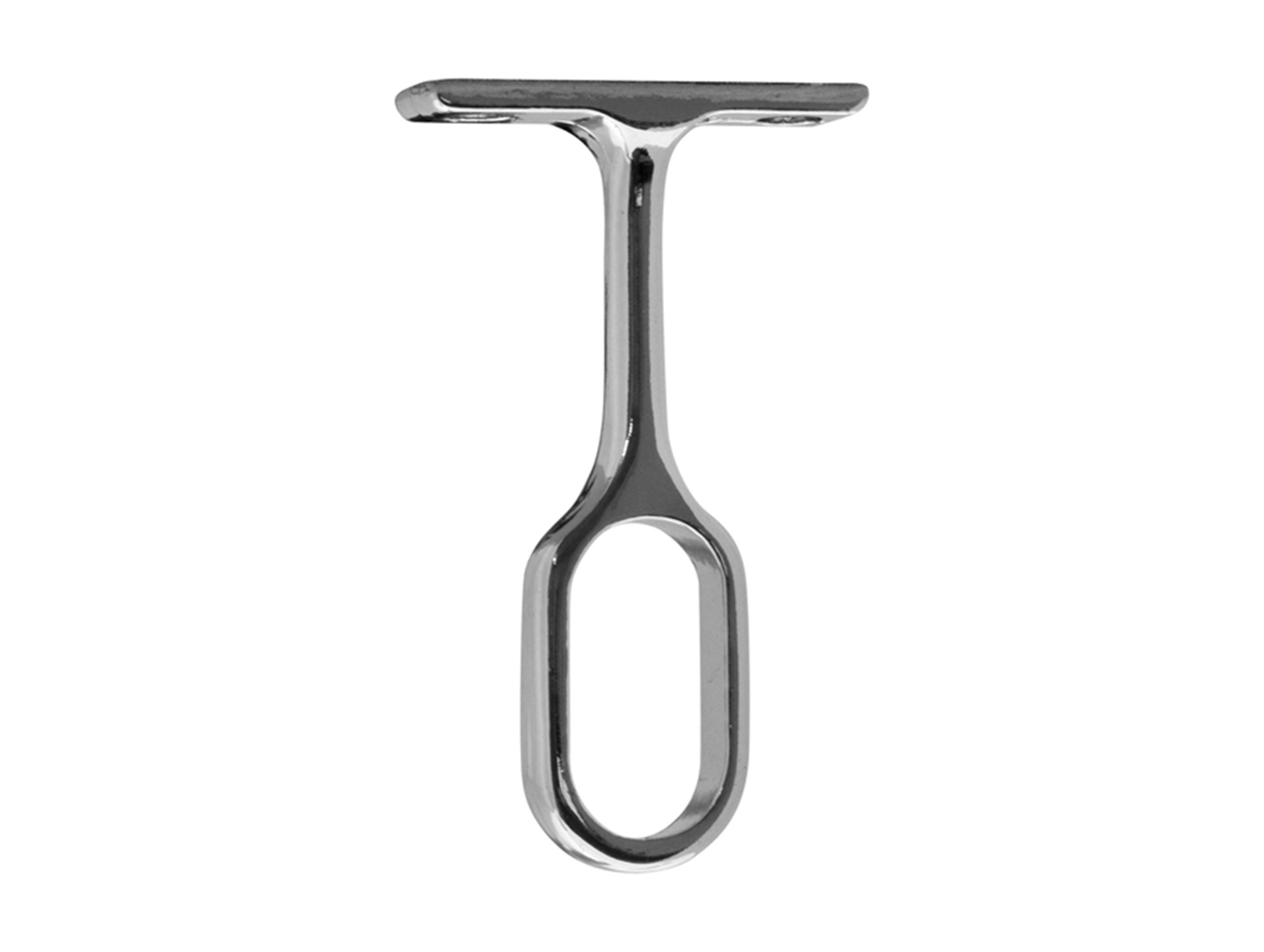 Support de milieu fixe pour tube 30x15mm acier chromé x2