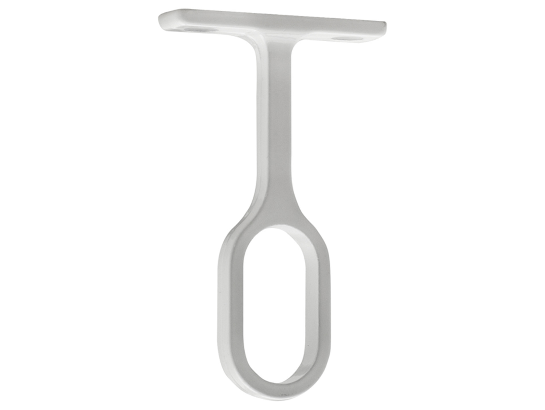 Support de milieu fixe pour tube 30x15mm acier époxy blanc x2