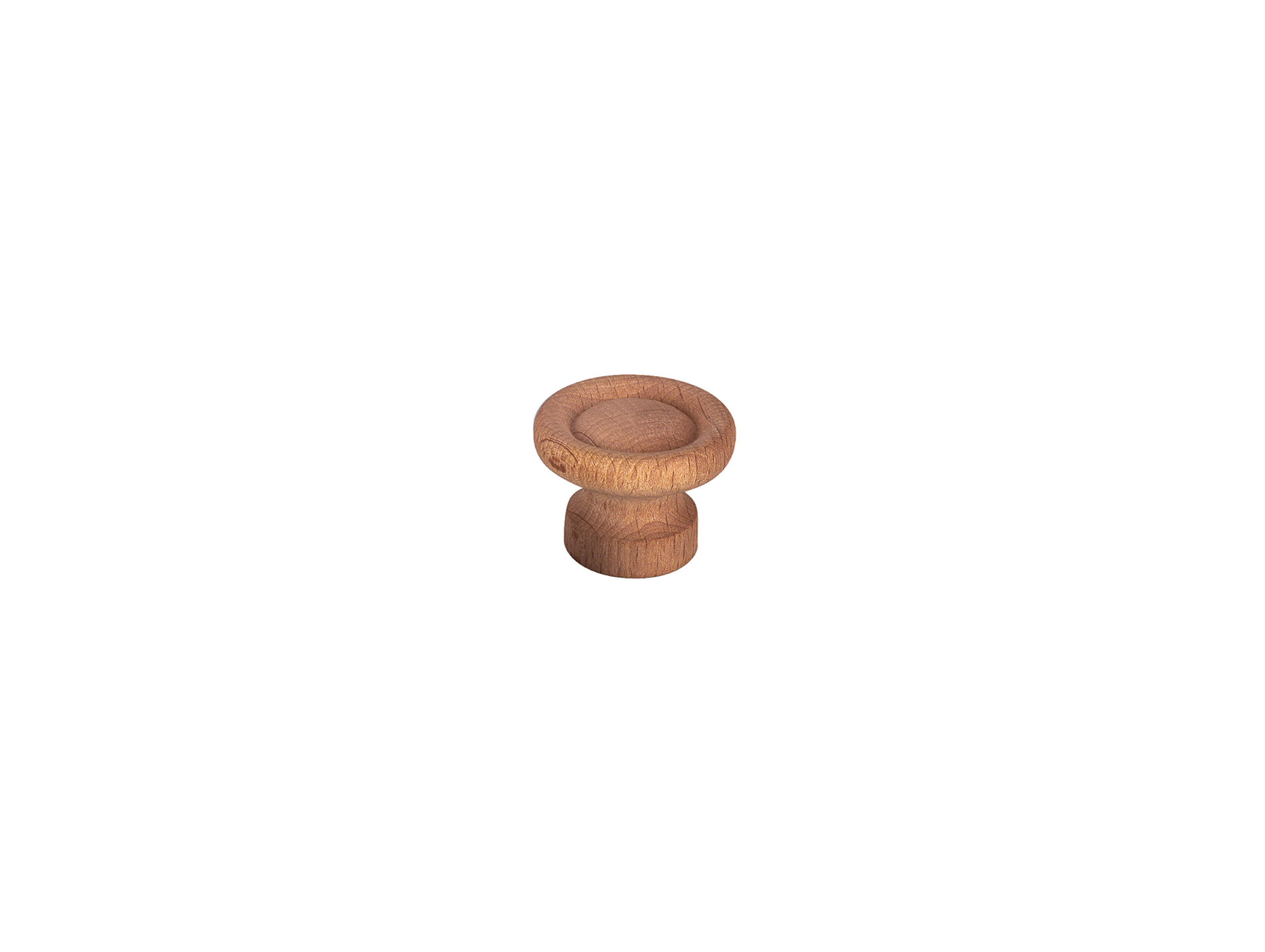Bouton liséré ø25mm hêtre brut poncé x2