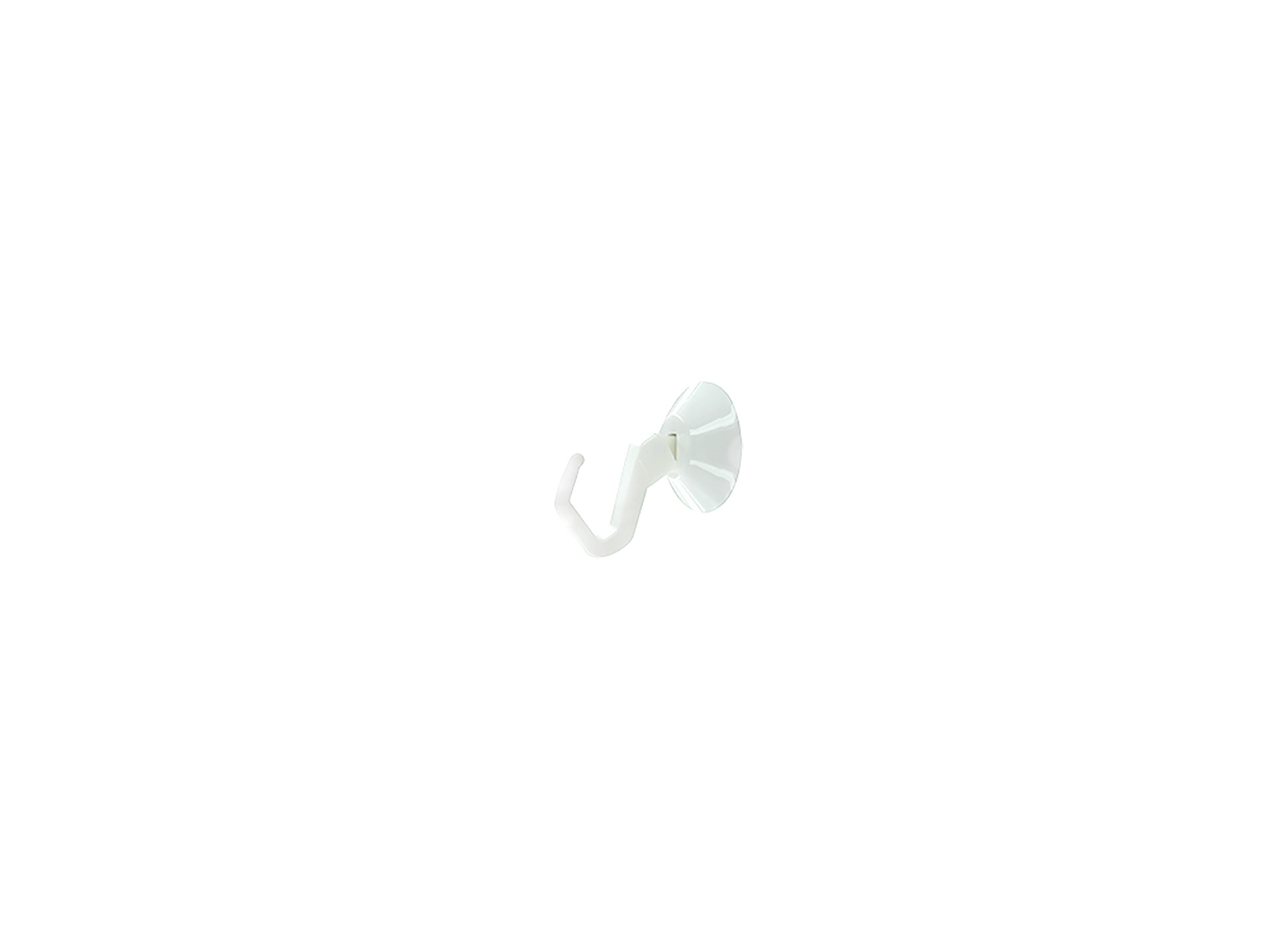 Crochet retractable plastique blanc Ø47mm