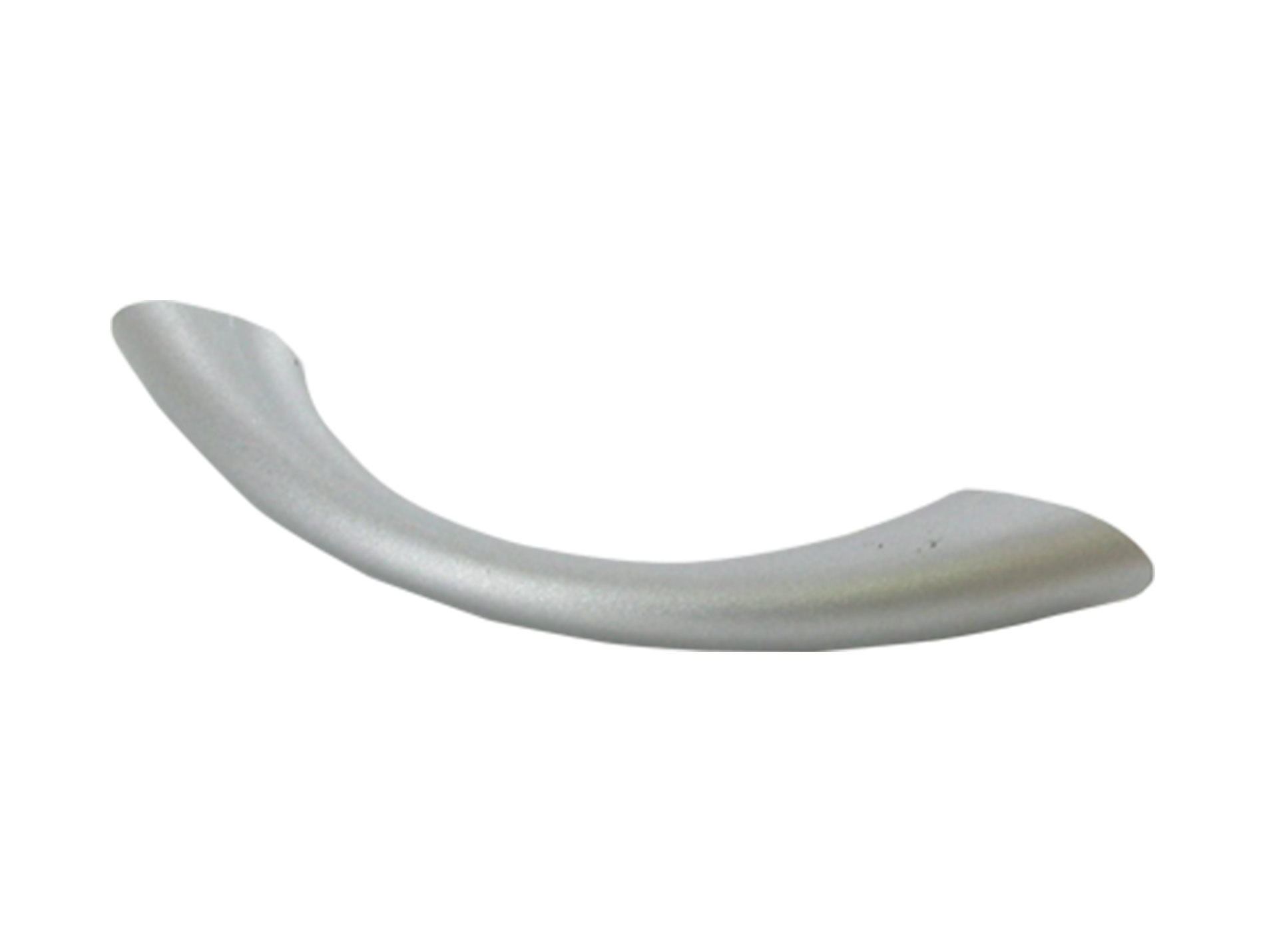 Poignée bombée fine entraxe 96mm L.129mm plastique gris alu