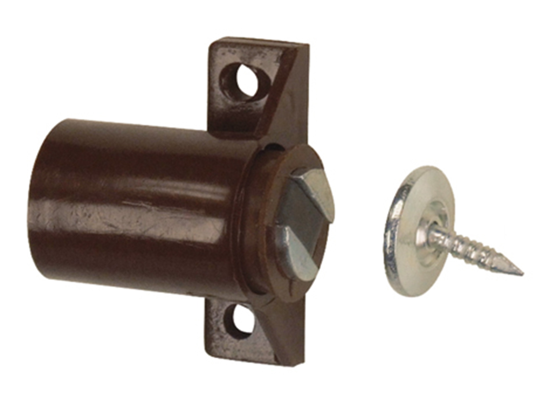 Loqueteau magnétique 4kg ø17mm plastique brun x2