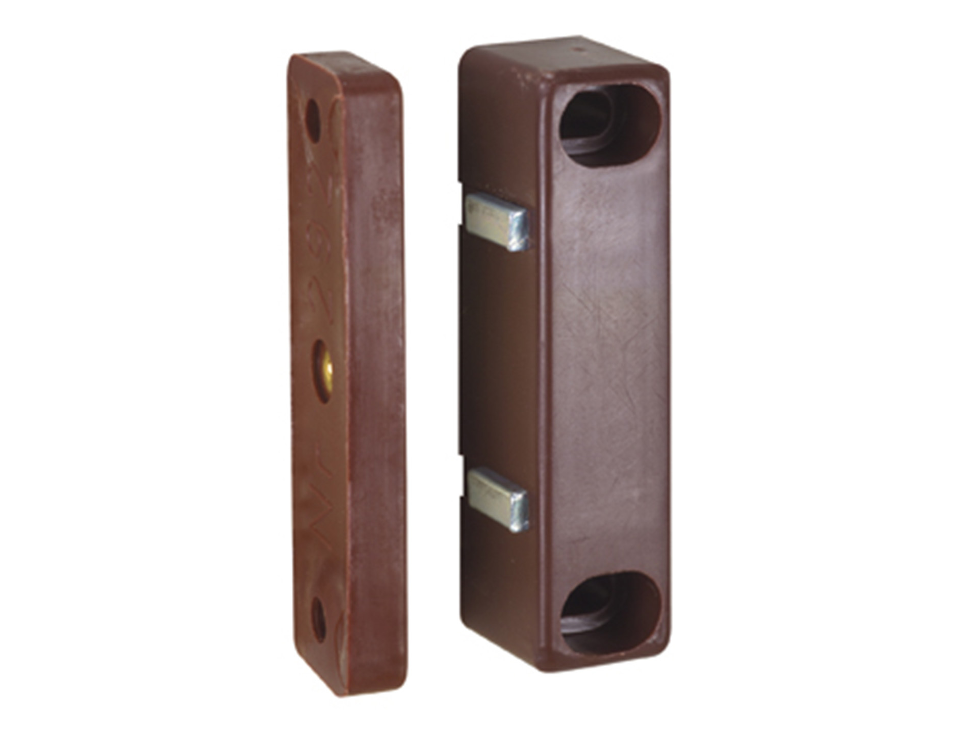 Loqueteau magnétique 5kg  14x48mm plastique brun x2