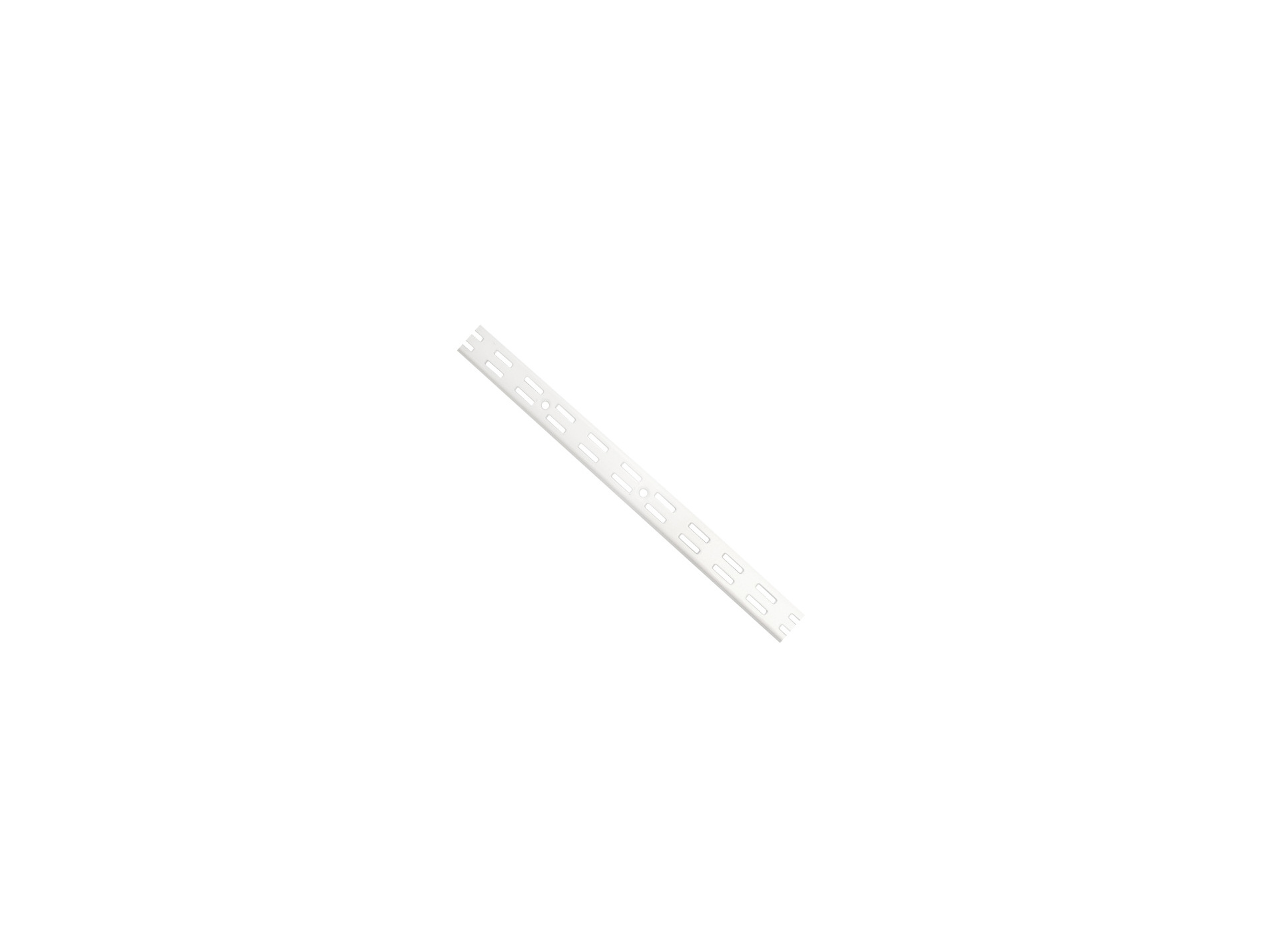 Crémaillère double pas 32mm 1,5m acier blanc