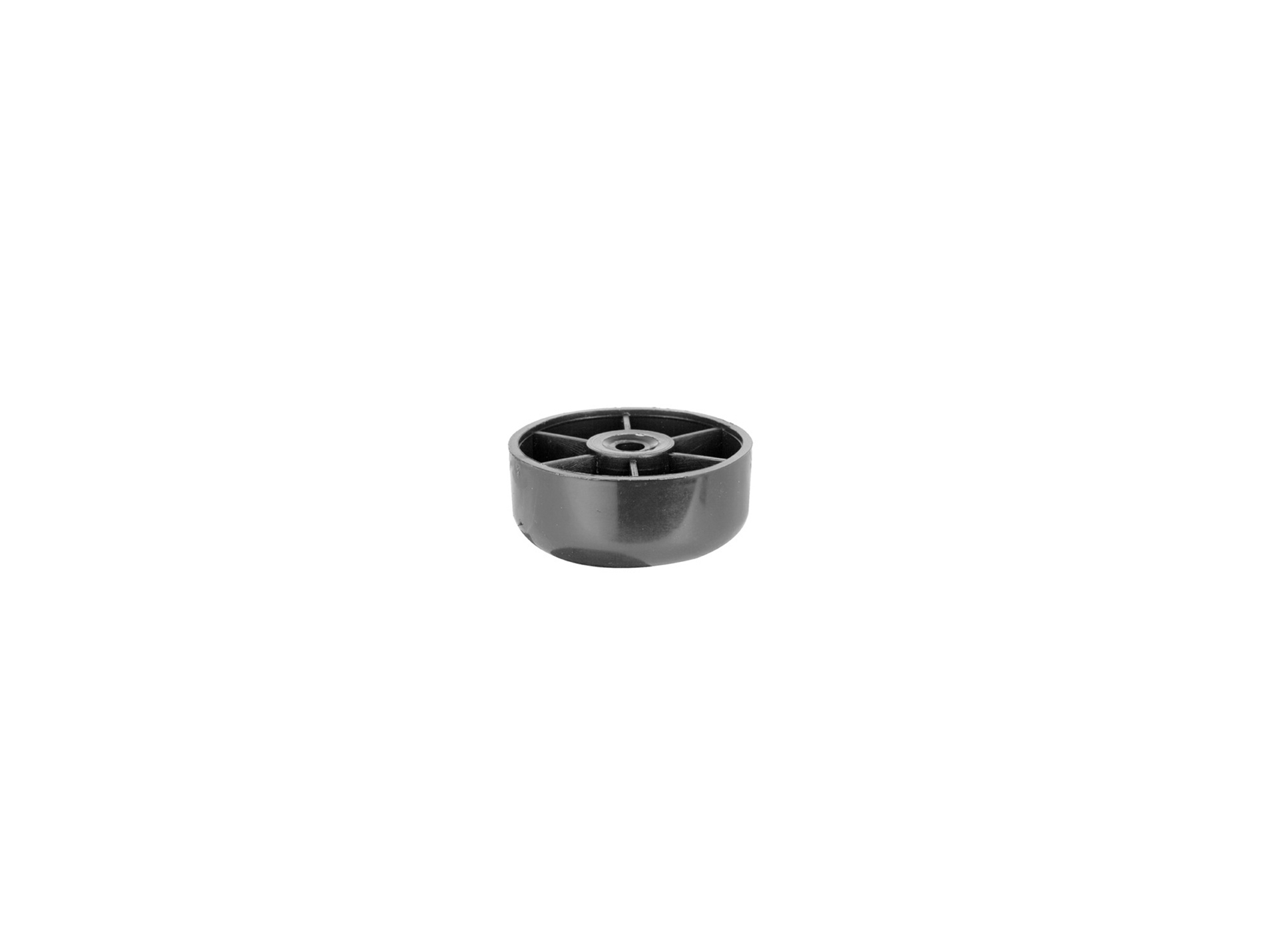Pied de meuble ø60mm H.25mm plastique noir