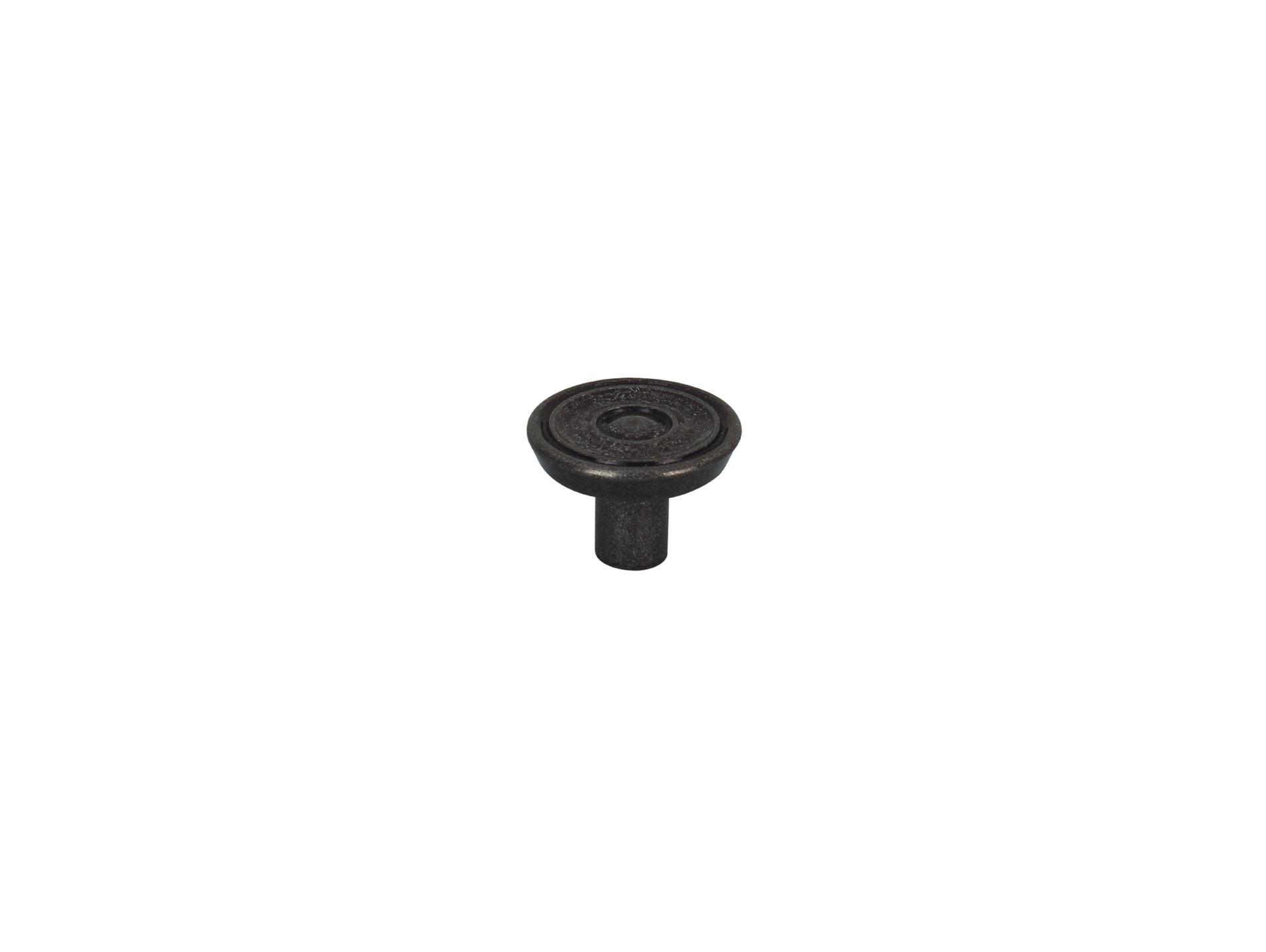 Bouton nervuré zamak vieil argent ø30mm