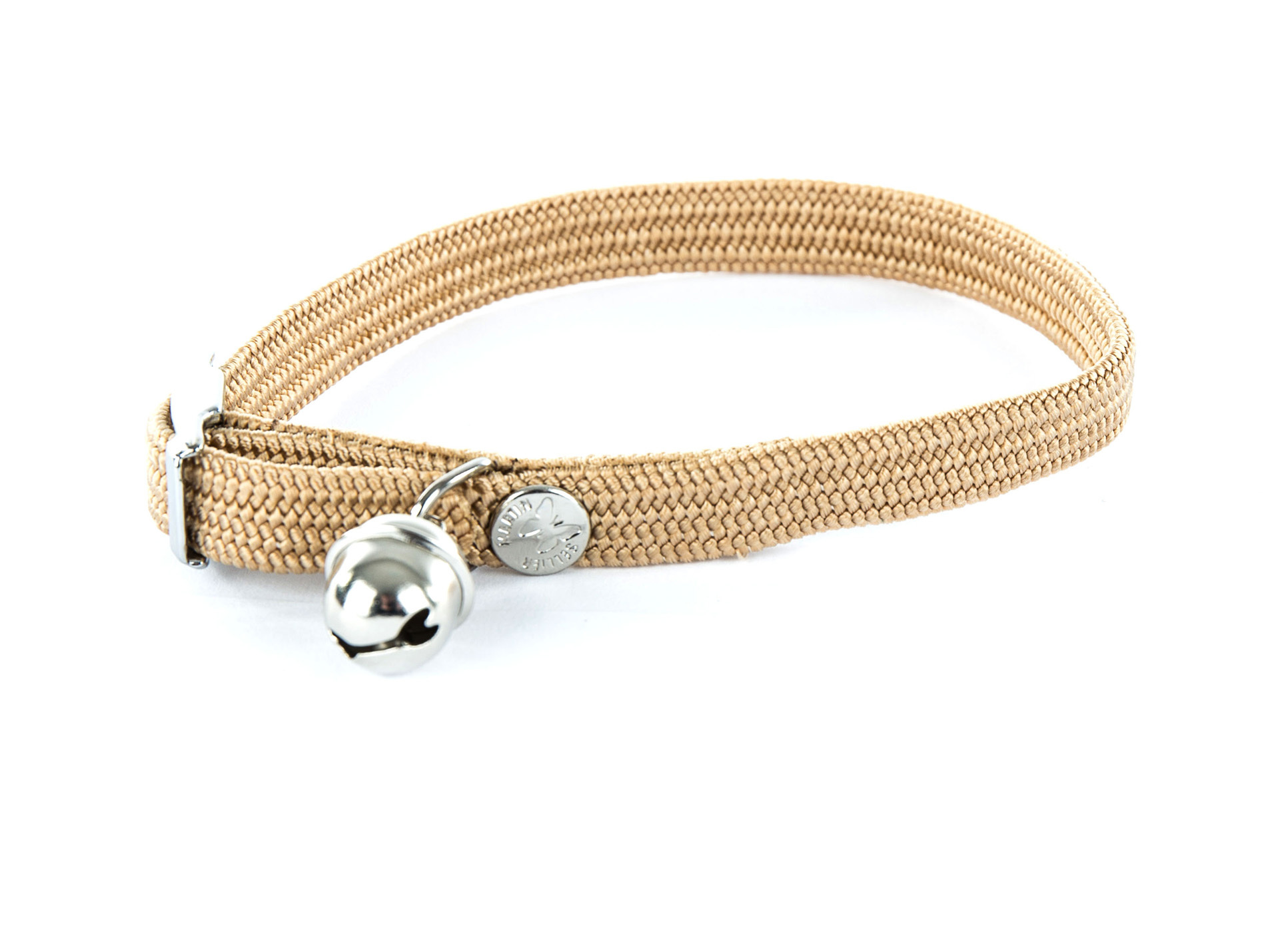 Collier chat élastique 10mm L.30cm beige