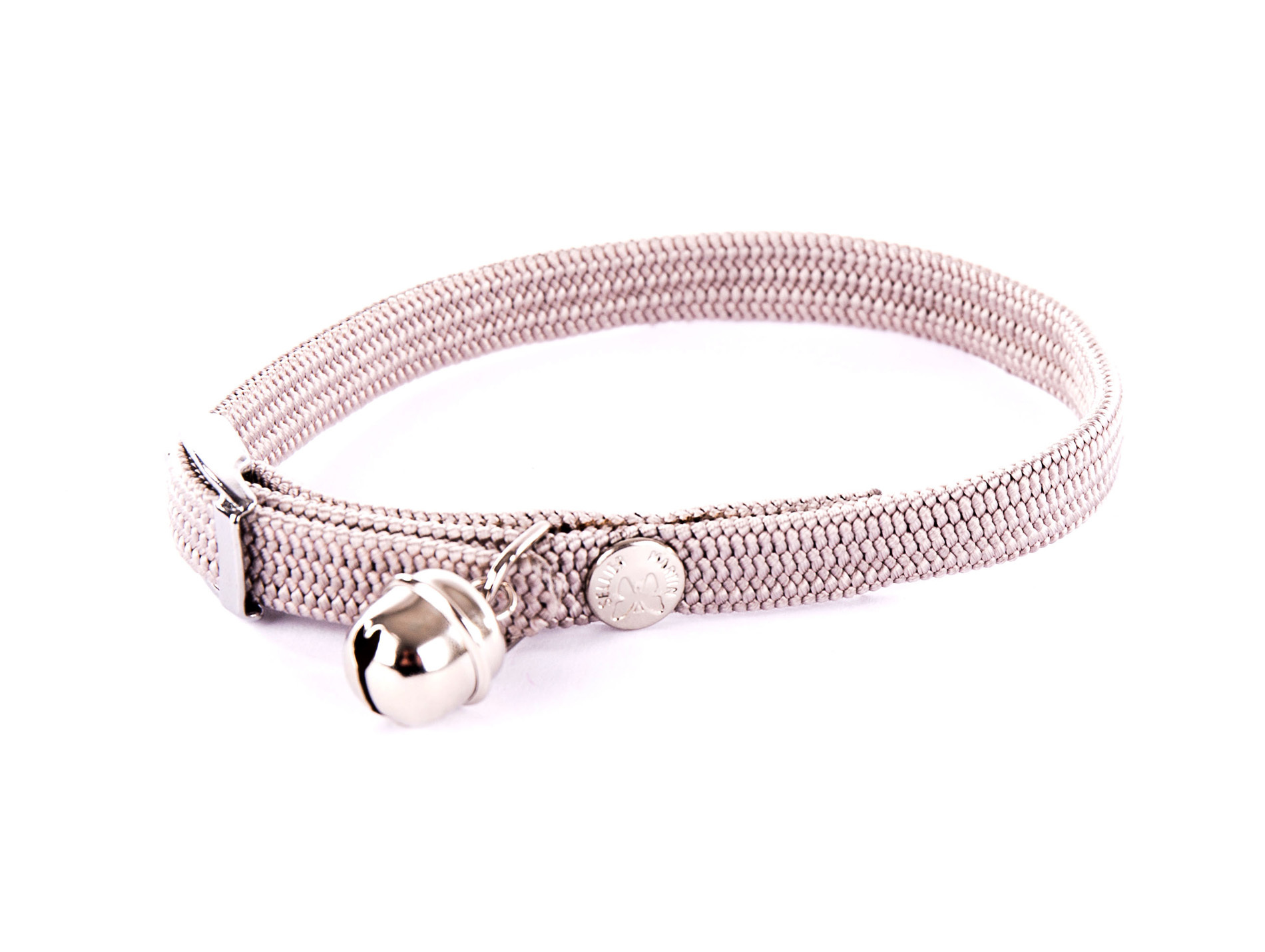 Collier chat élastique 10mm L.30cm gris