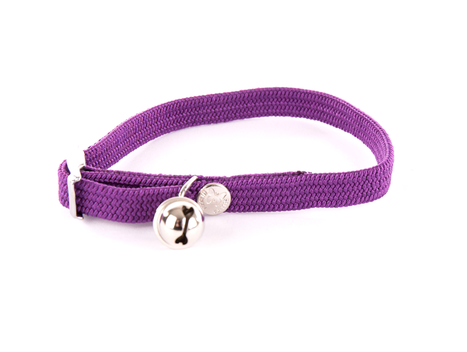 Collier chat élastique 10mm L.30cm mauve
