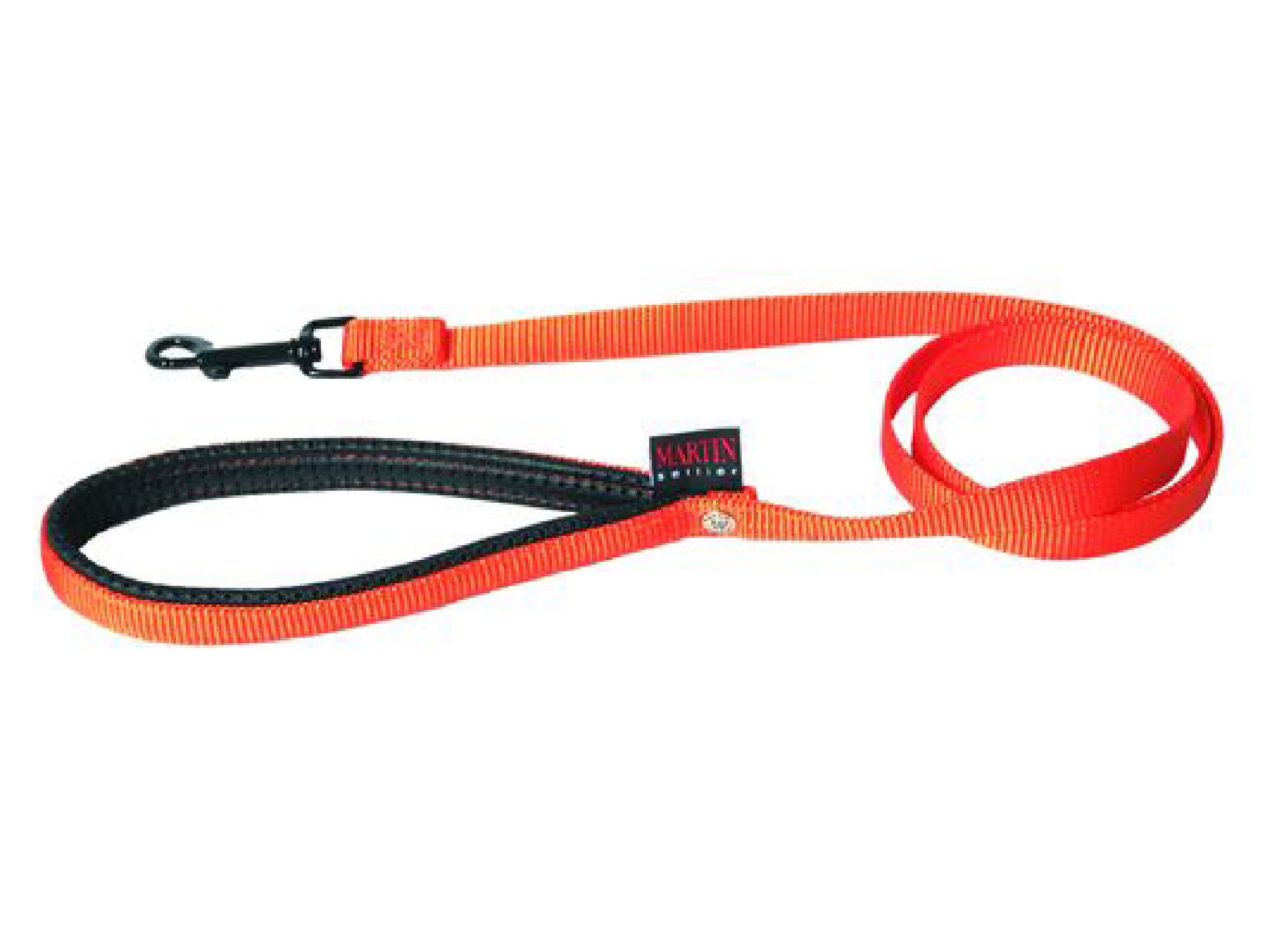 Laisse nylon simple MARTIN SELLIER l.16mm L.1,2m orange