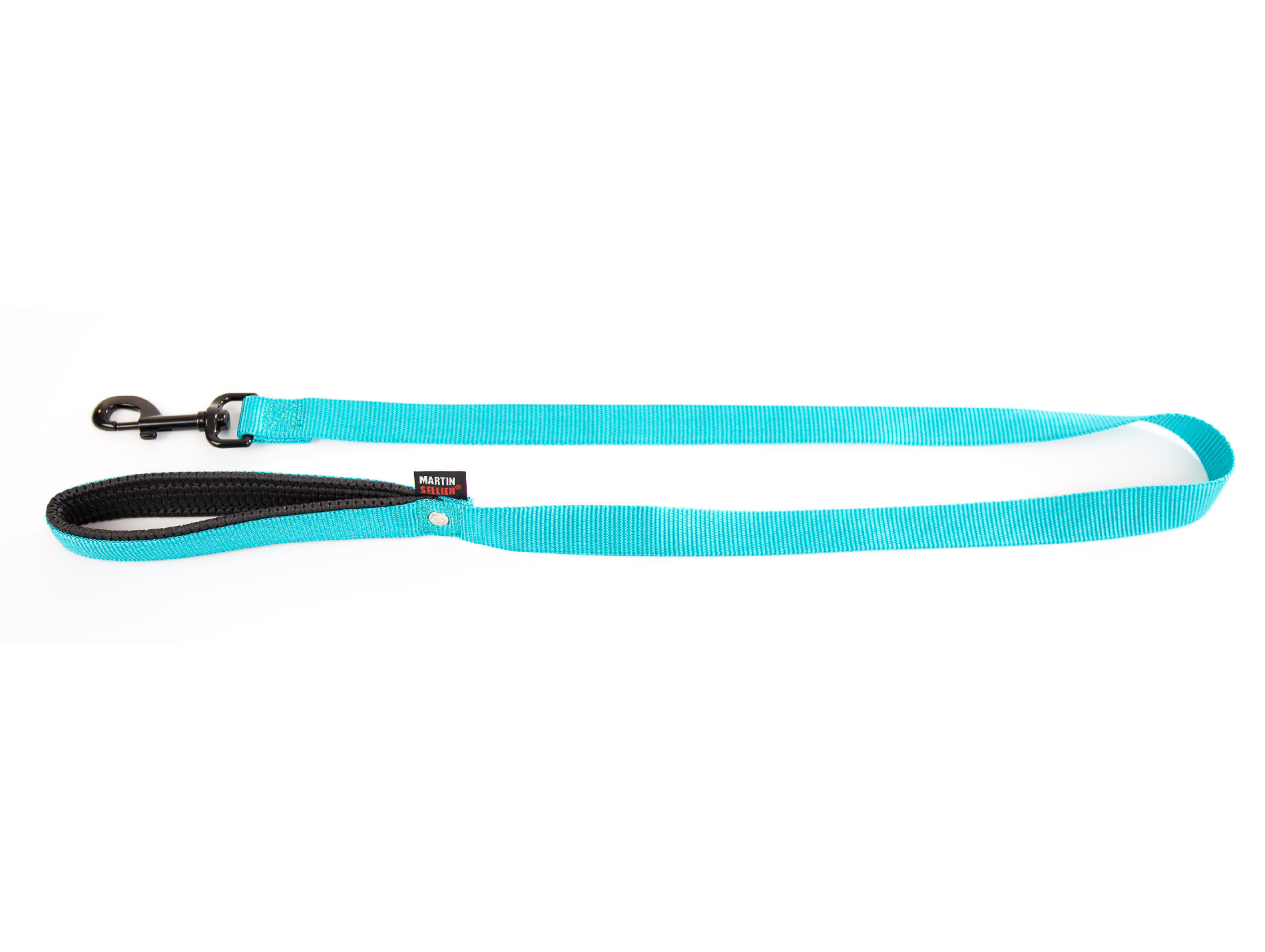 Laisse nylon simple MARTIN SELLIER l.16mm L.1,2m turquoise