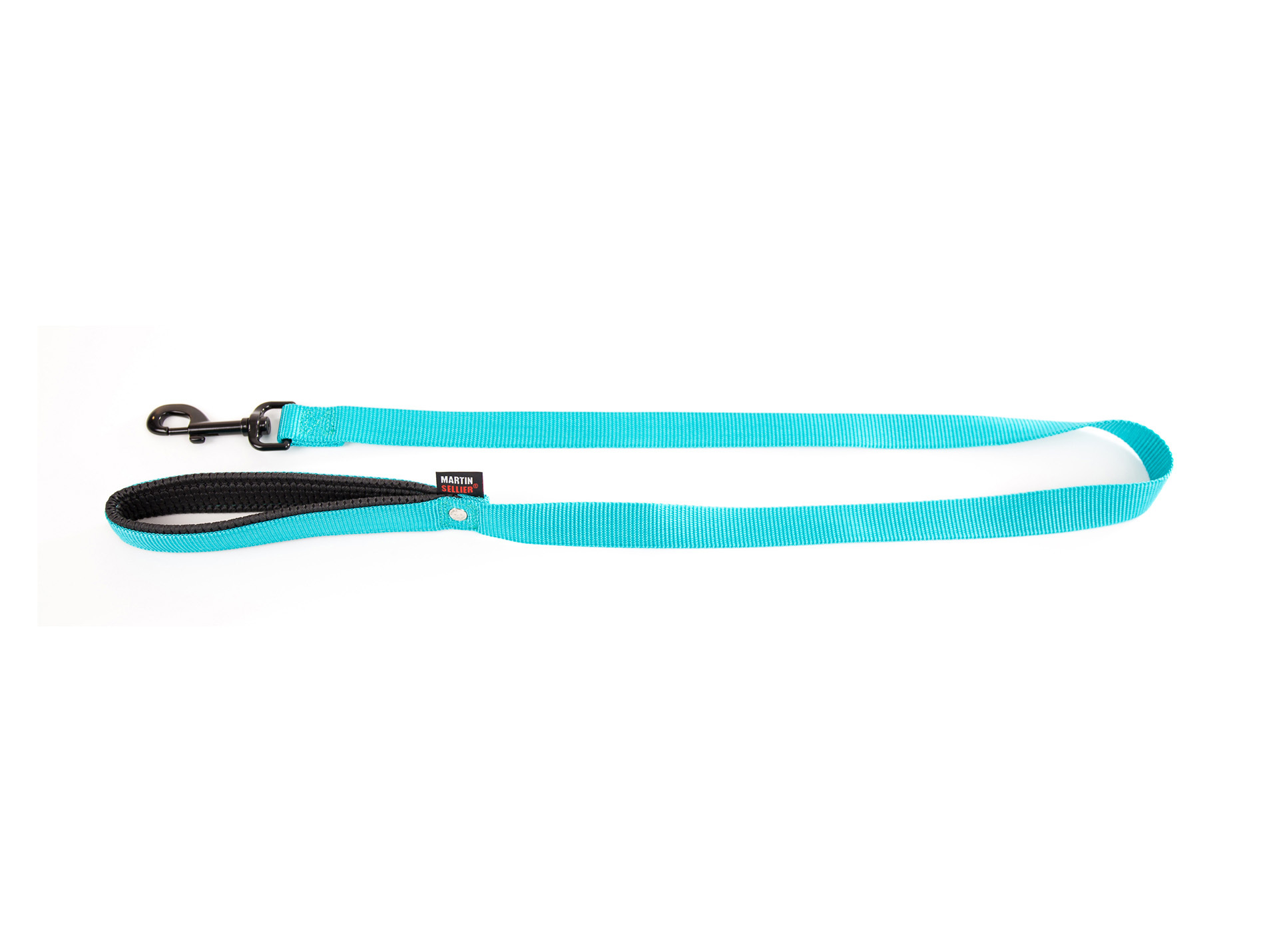 Laisse nylon simple MARTIN SELLIER l.25mm L.1,2m turquoise