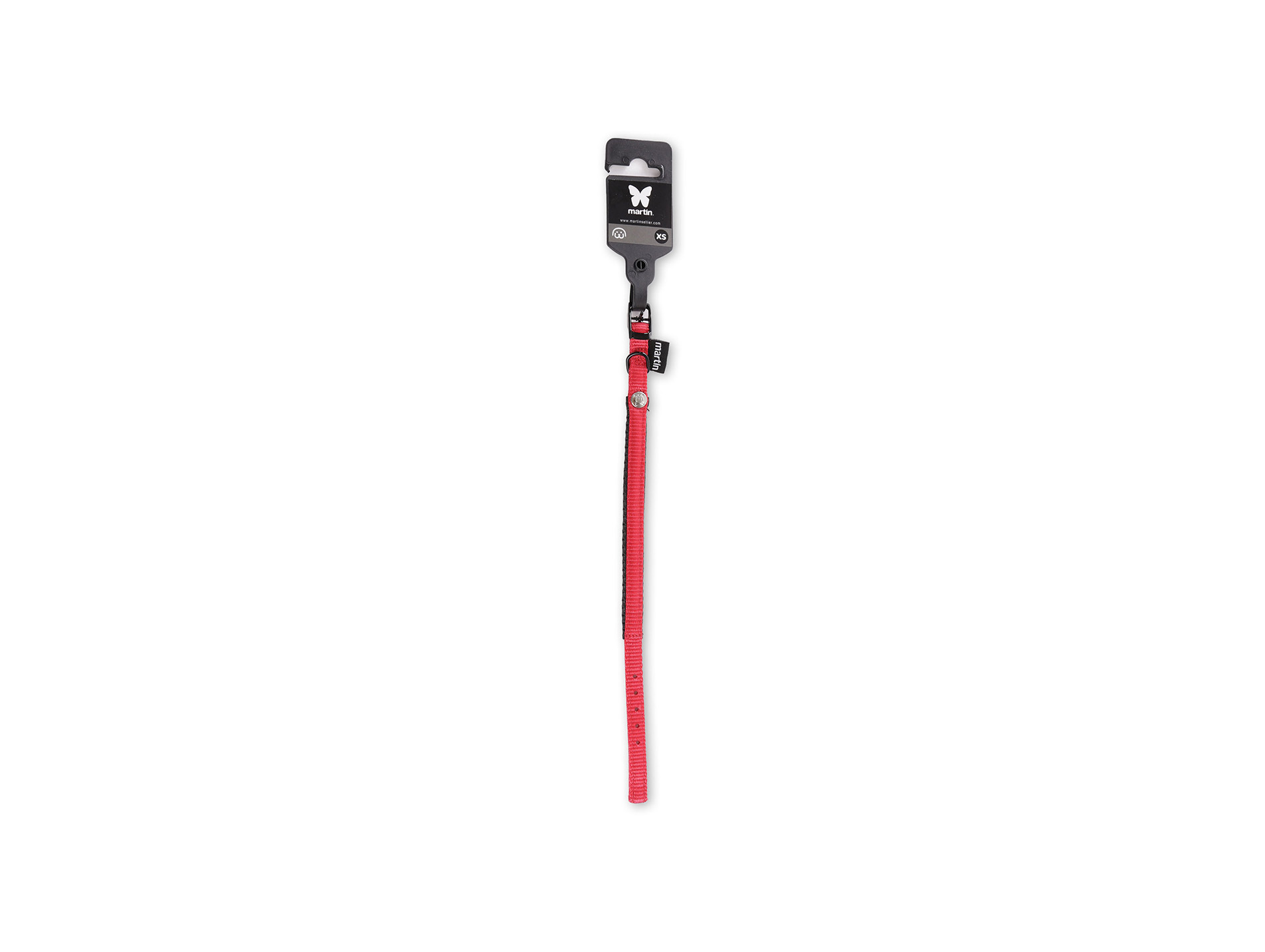 Collier nylon confort MARTIN SELLIER l.16mm L.35cm rouge