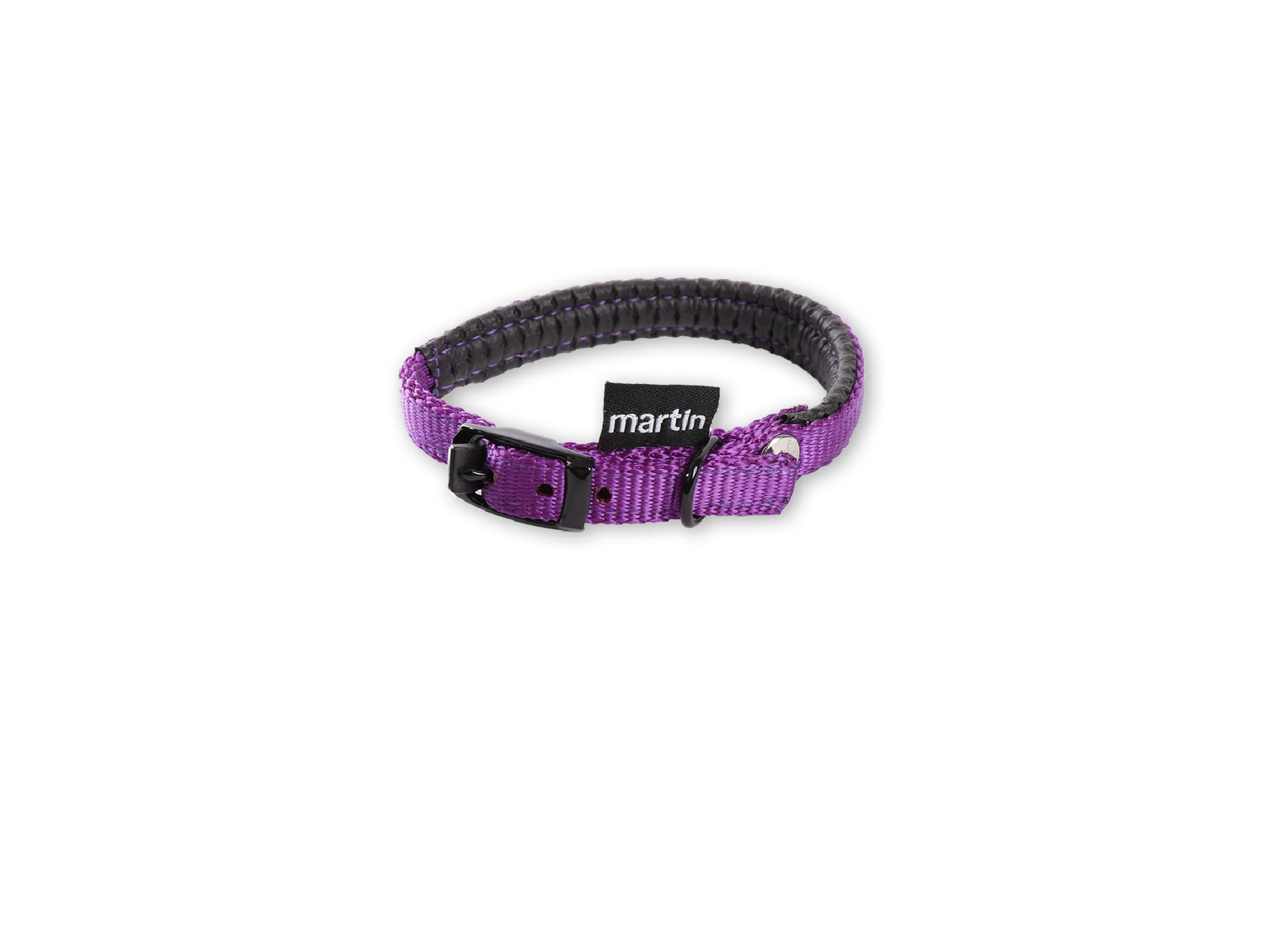 Collier nylon confort MARTIN SELLIER l.16mm L.35cm mauve