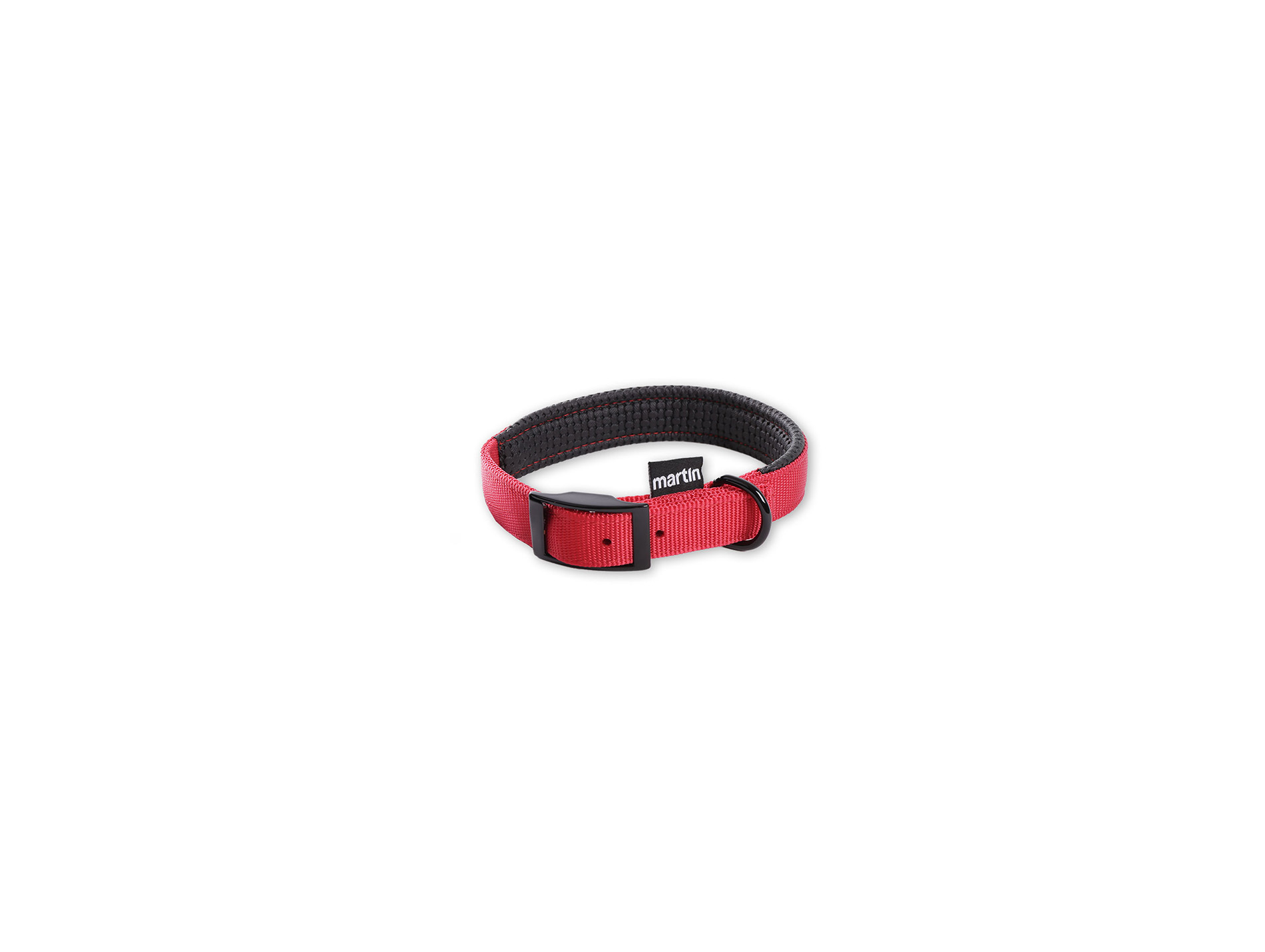 Collier nylon confort MARTIN SELLIER l.20mm L.45cm rouge