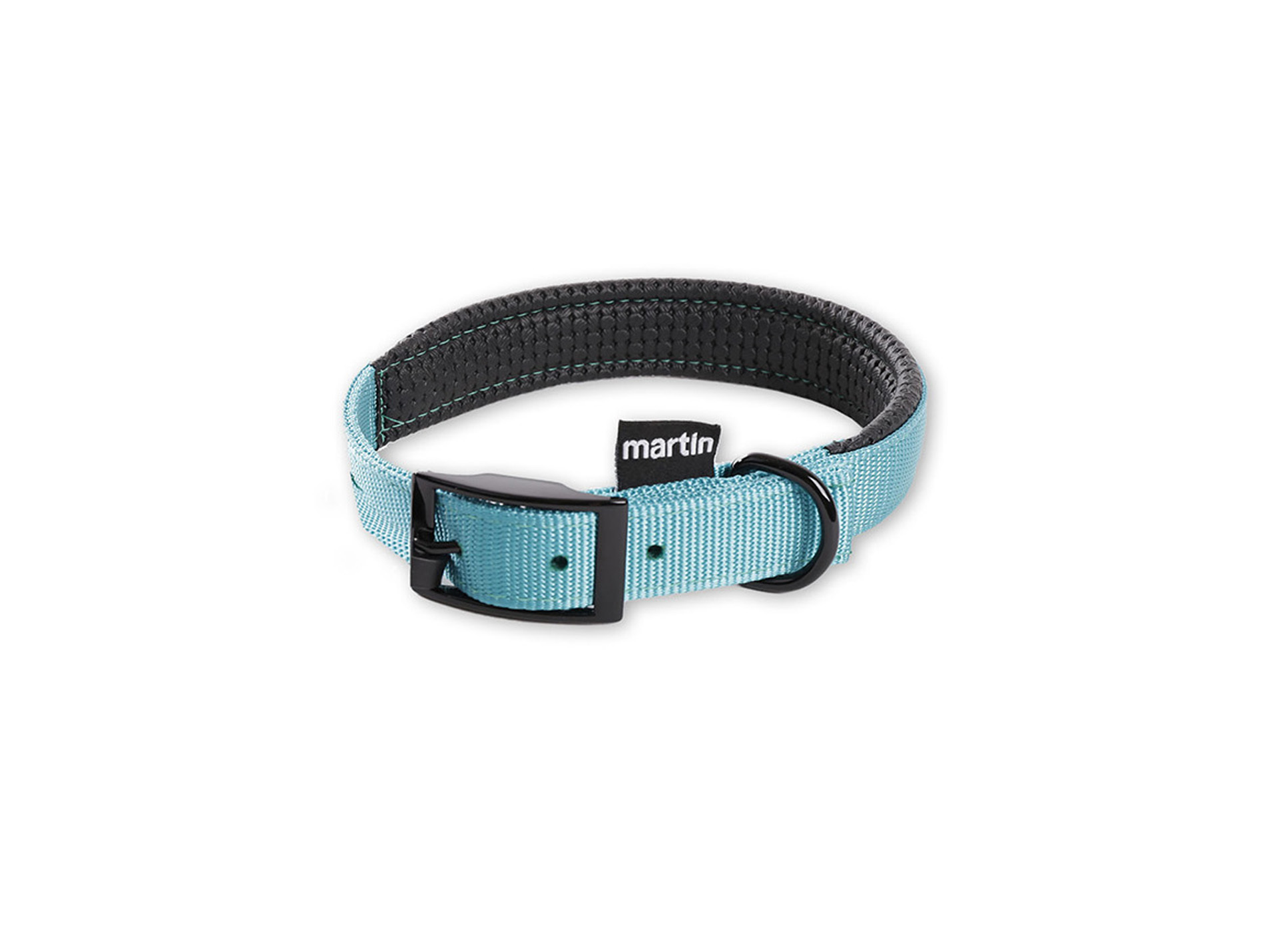 Collier nylon confort MARTIN SELLIER l.20mm L.45cm turquoise
