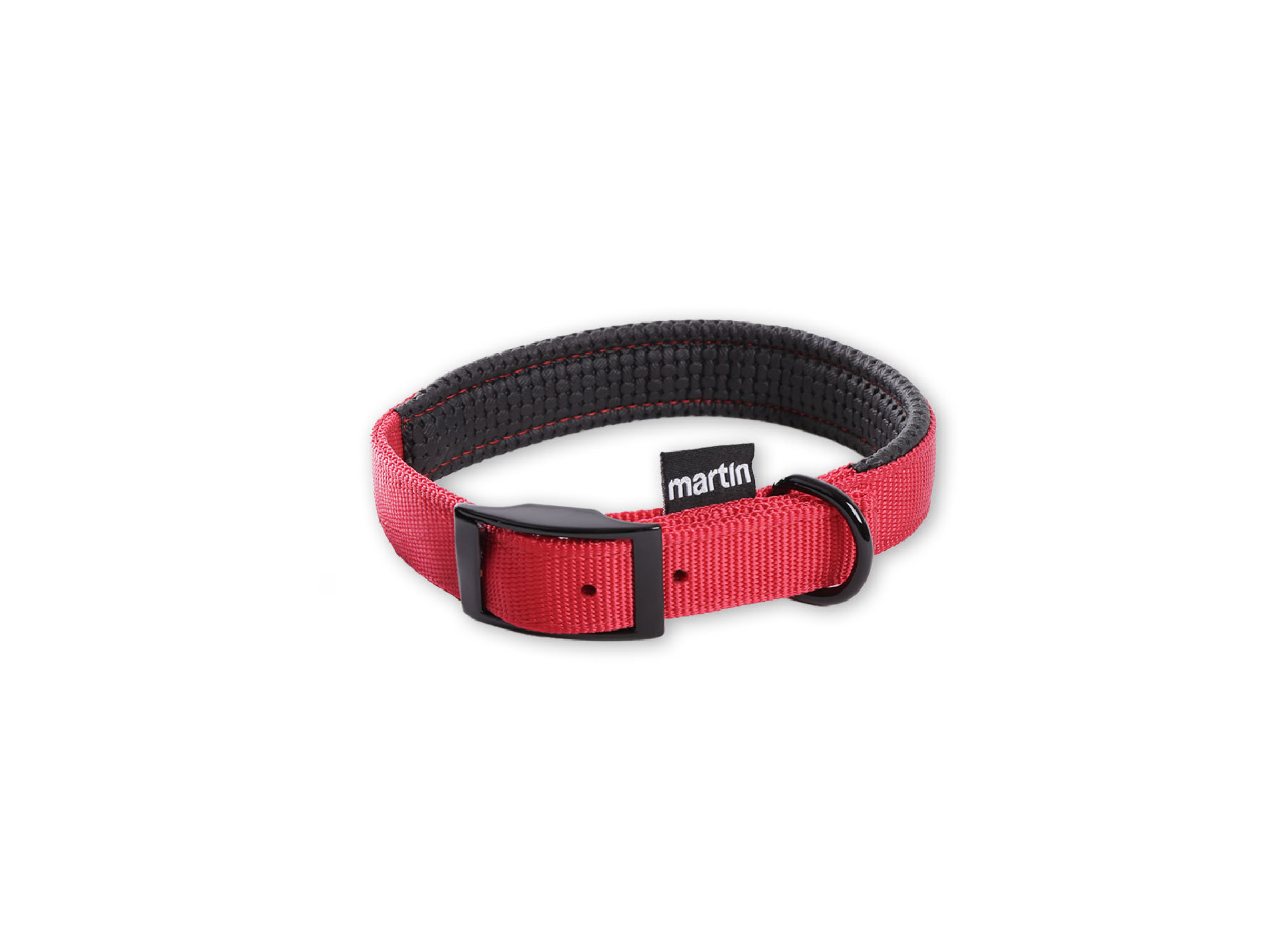 Collier nylon confort MARTIN SELLIER l.25mm L.55cm rouge