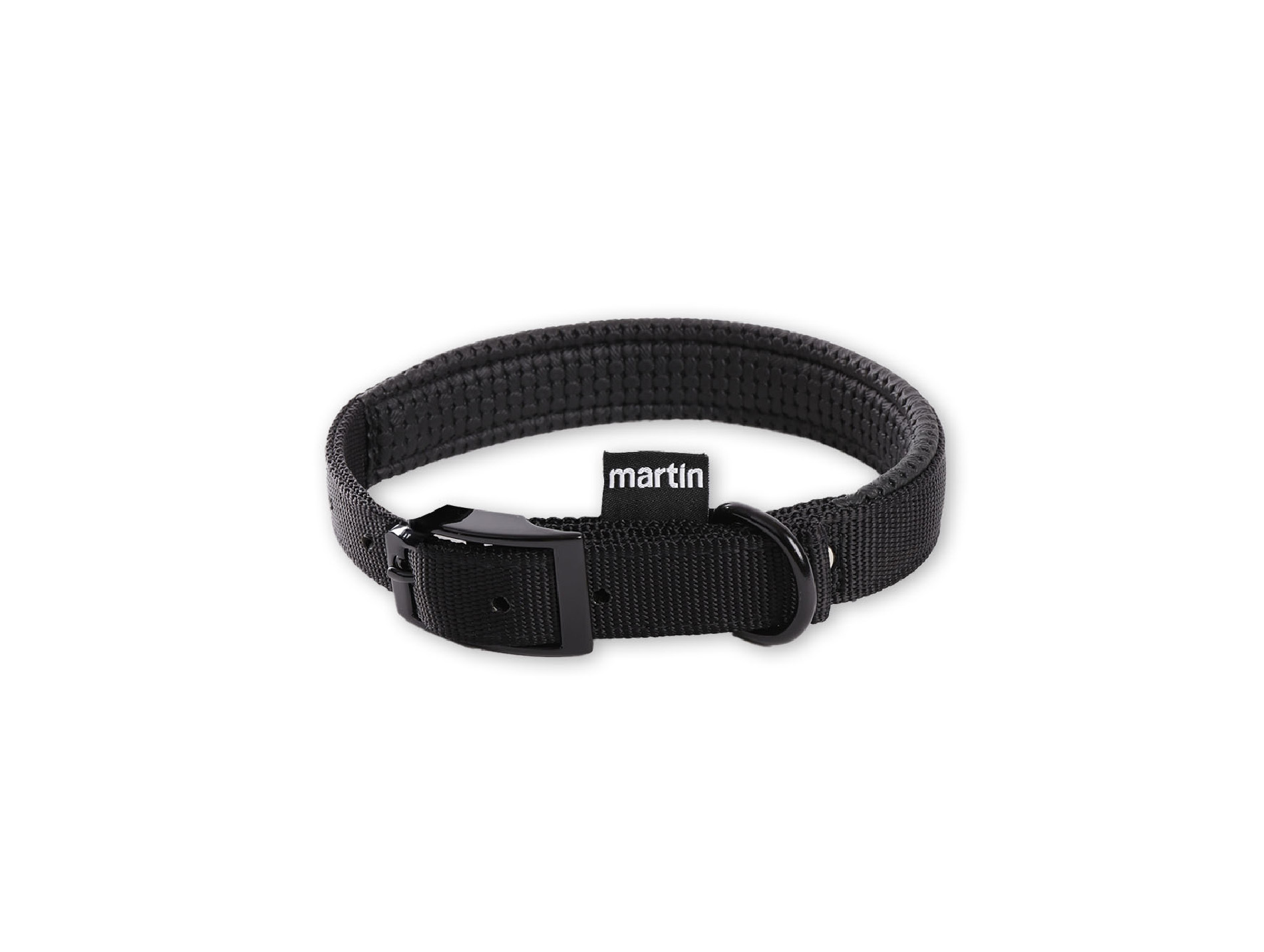 Collier nylon confort MARTIN SELLIER l.25mm L.55cm noir