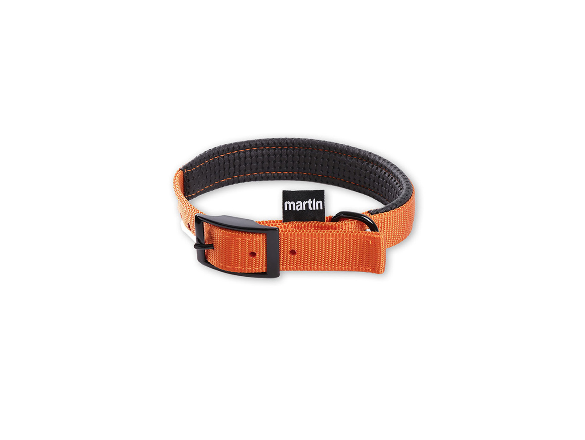 Collier nylon confort MARTIN SELLIER l.25mm L.55cm orange
