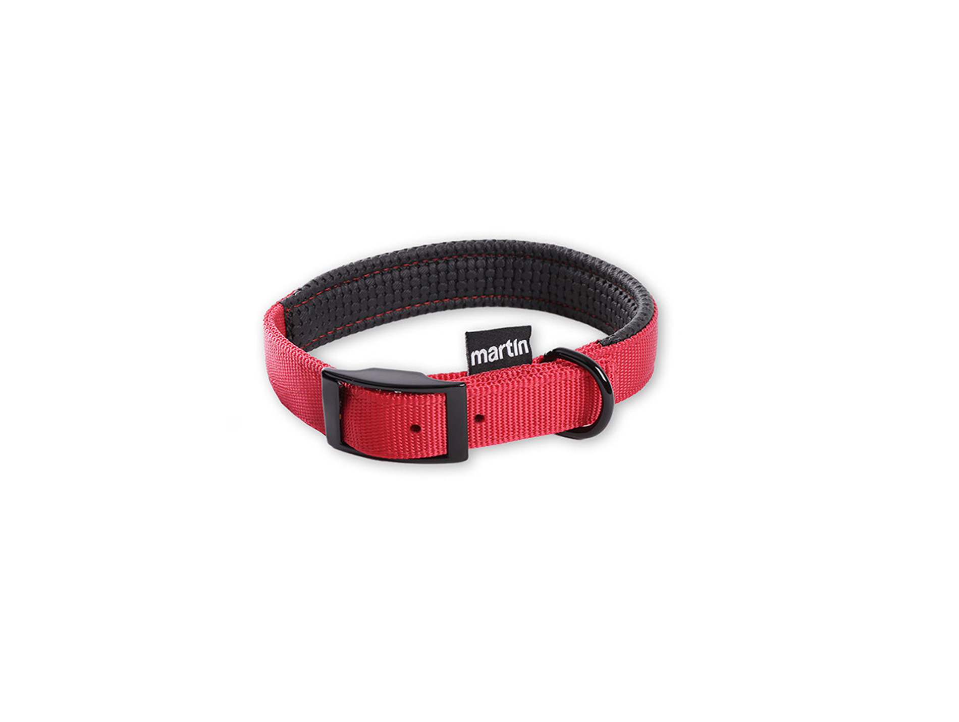 Collier nylon confort MARTIN SELLIER l.25mm L.65cm rouge