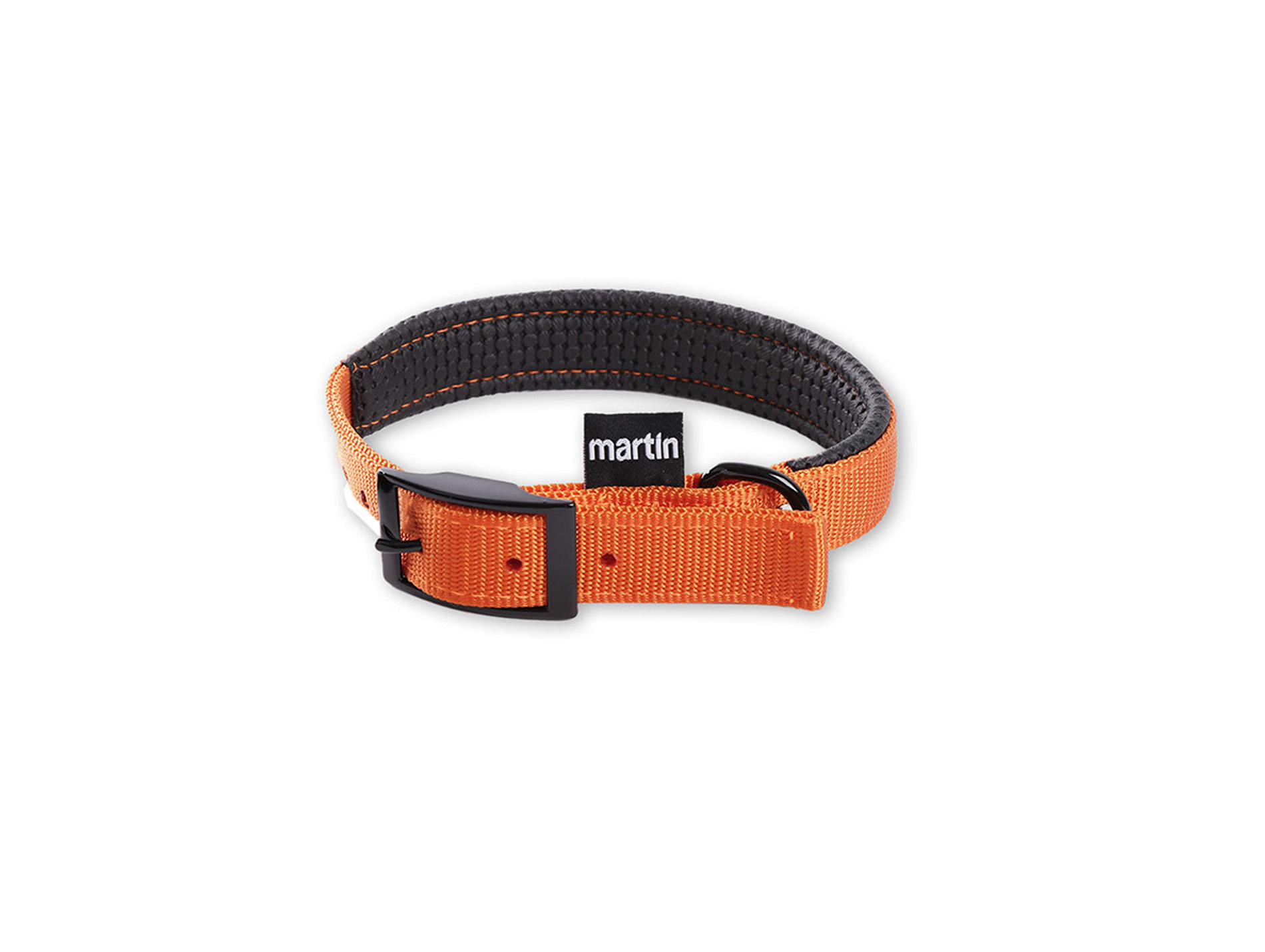 Collier nylon confort MARTIN SELLIER l.25mm L.65cm orange