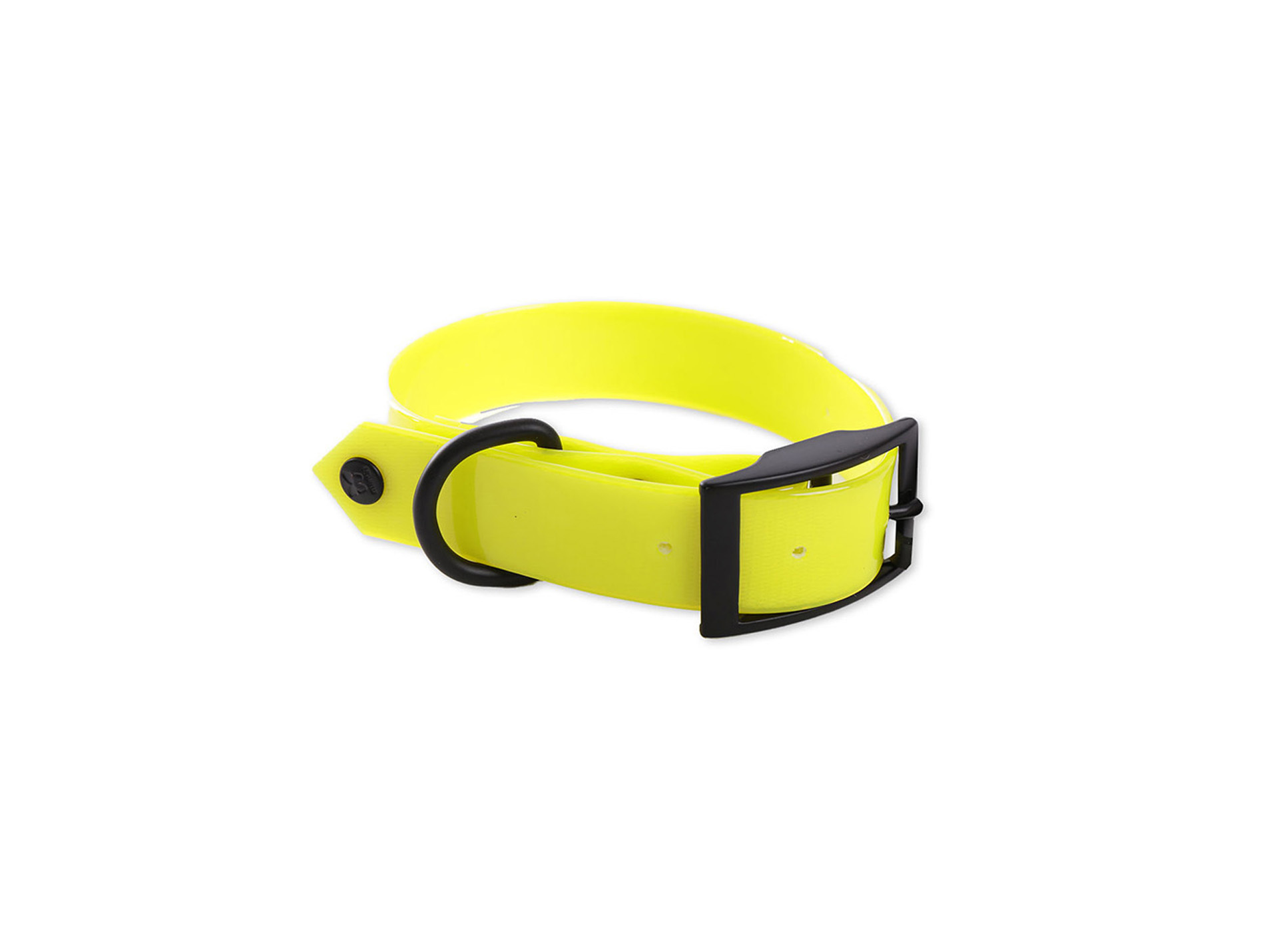 Collier en PVC MARTIN SELLIER l.25mm L.55cm Jaune Fluo