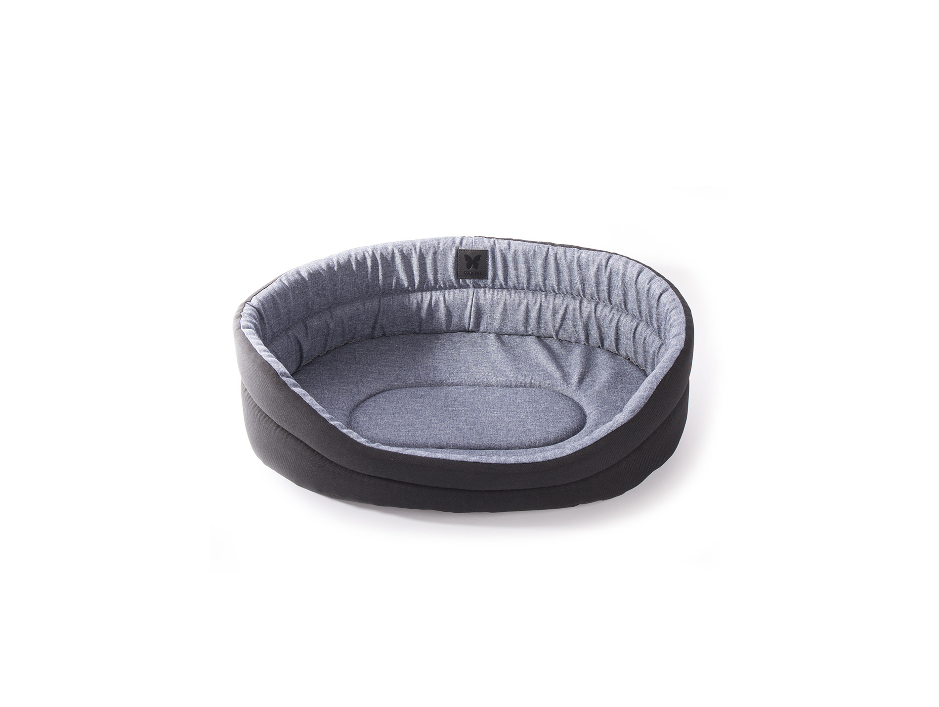 Corbeille classique MARTIN SELLIER en tissu gris 50cm